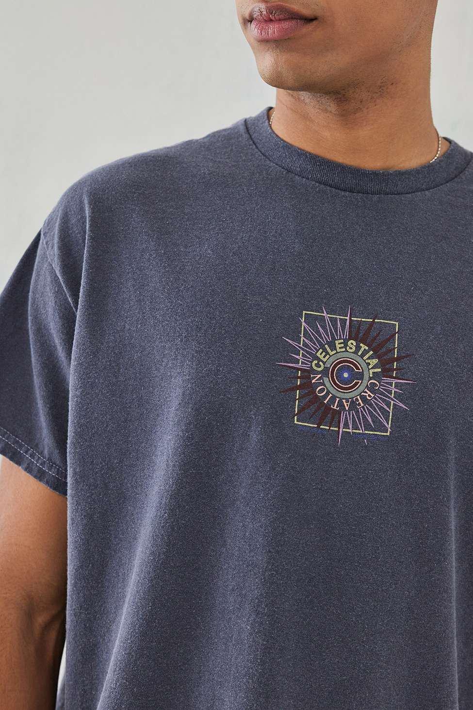 Blue Uo Washed Blue Celestial T-Shirt, , large image number 3