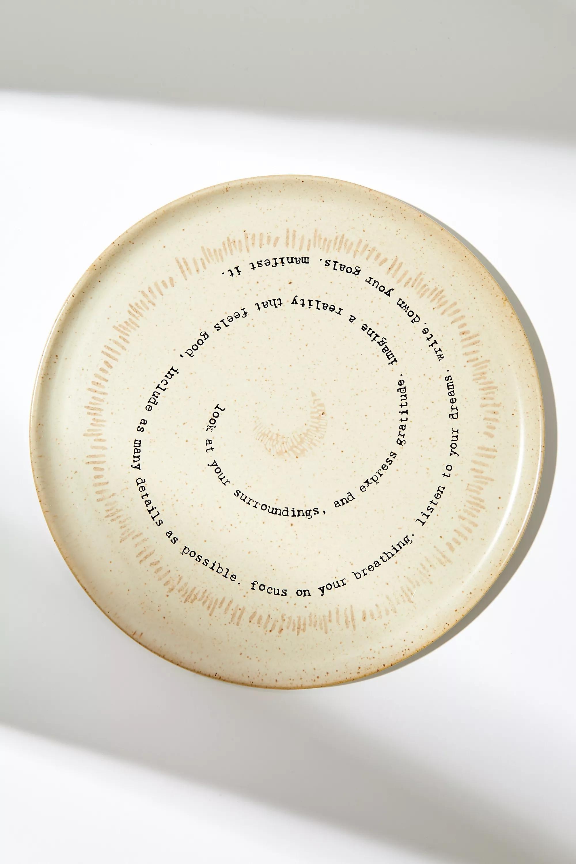 Multicolour Grow Slogan Dinner Plate, , large image number 0