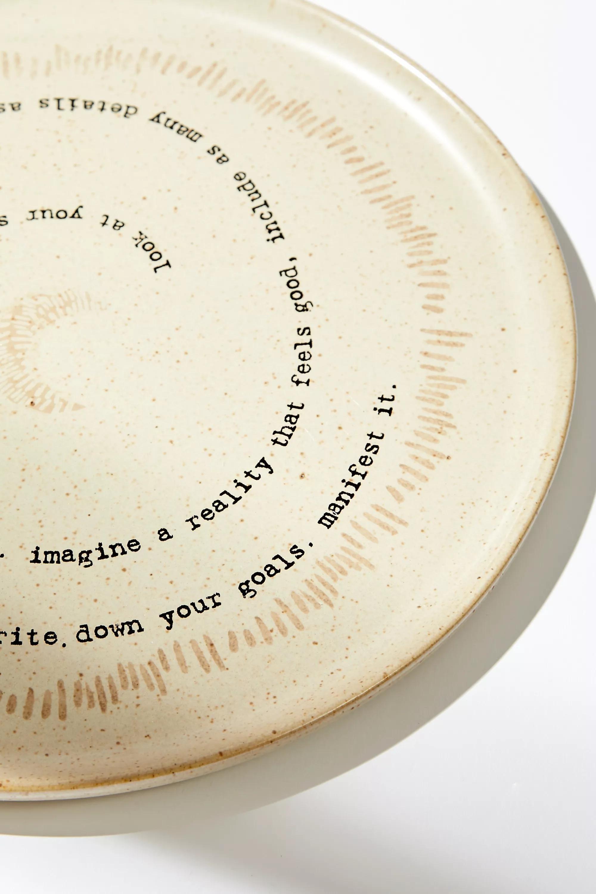 Multicolour Grow Slogan Dinner Plate, , large image number 2