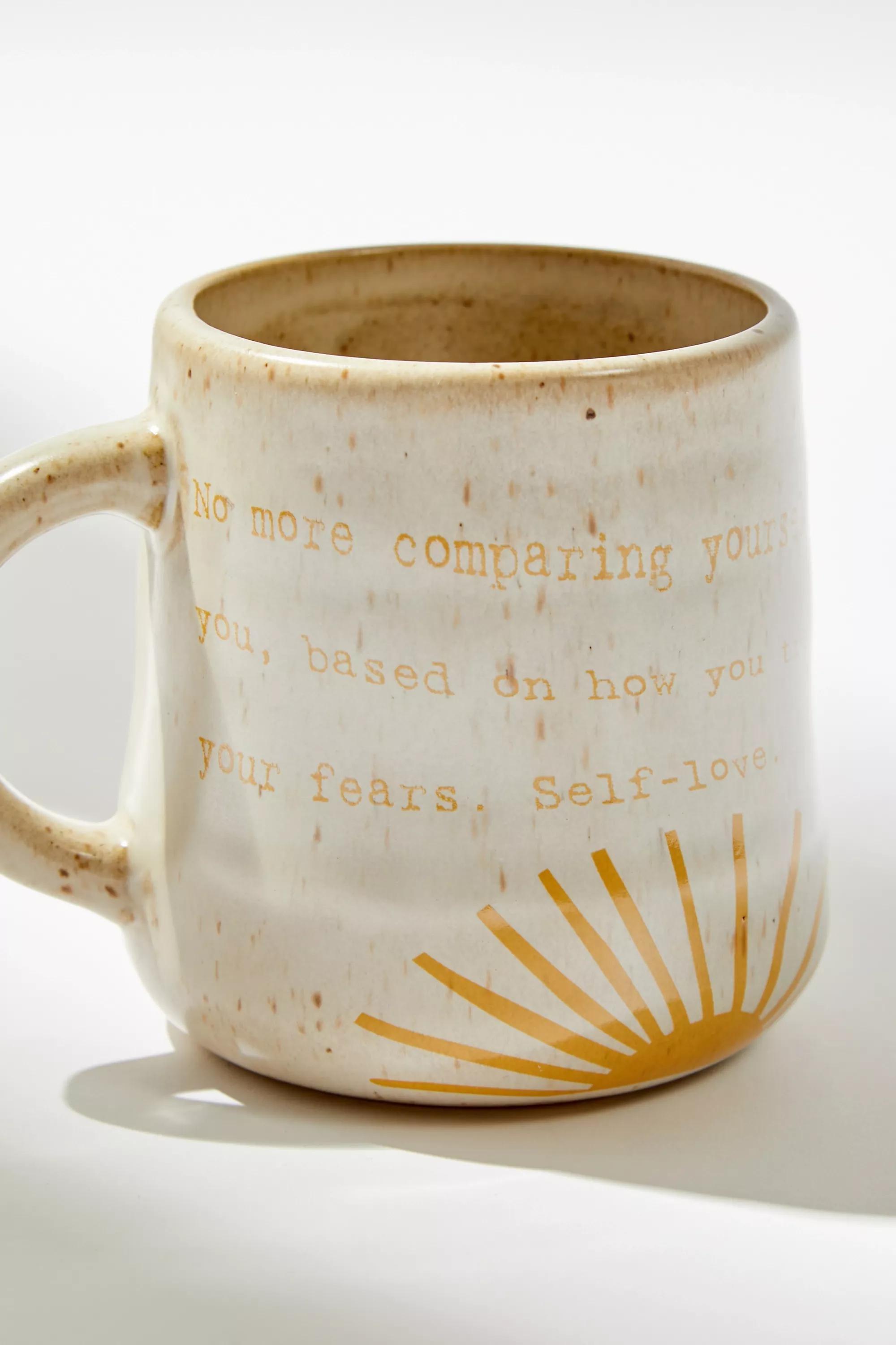 Beige Rest Slogan Mug, , large image number 2