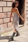 Urban Outfitters - Beige Uo Tiffany Asymmetrical Bandeau Mini Dress