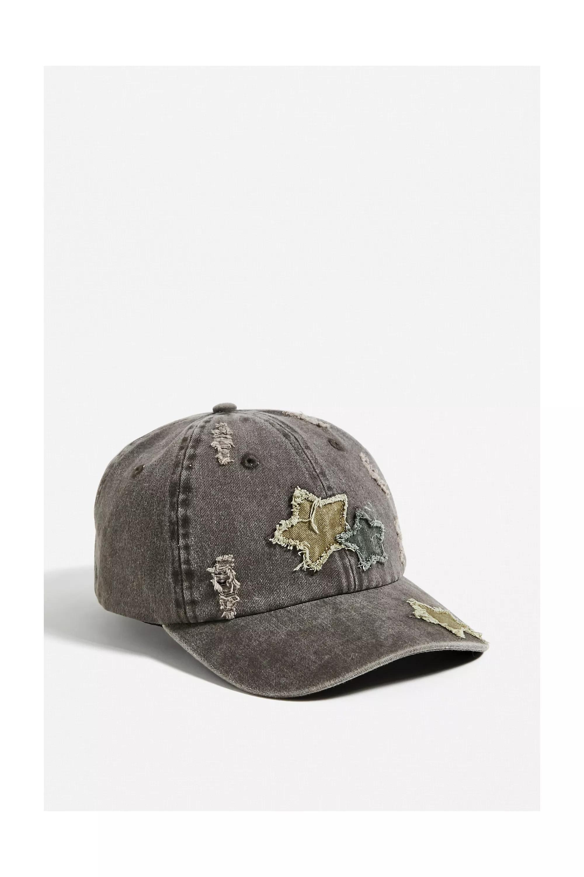 Brown Distressed Star Cap, BRN, large image number 0
