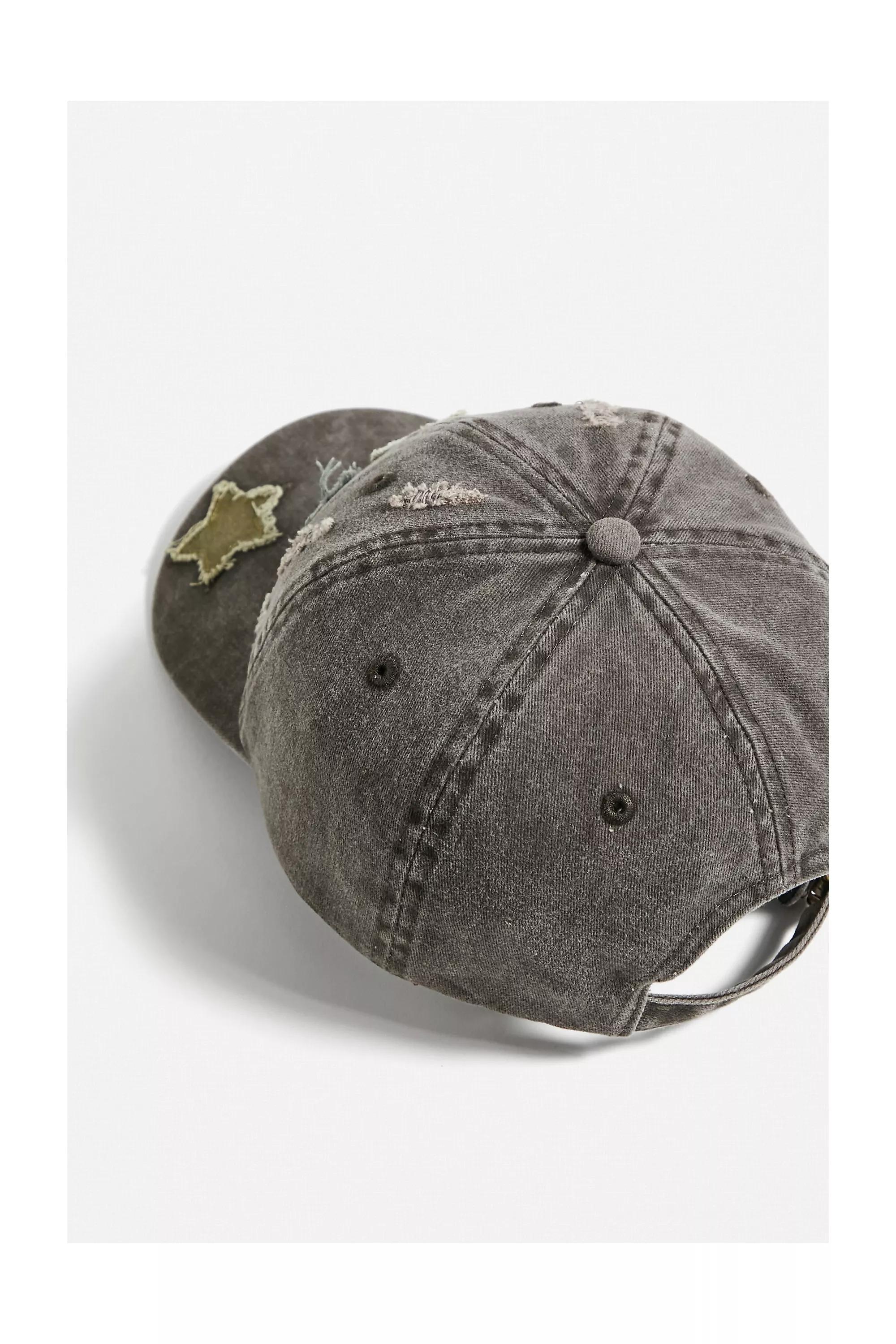 Brown Distressed Star Cap, BRN, large image number 3
