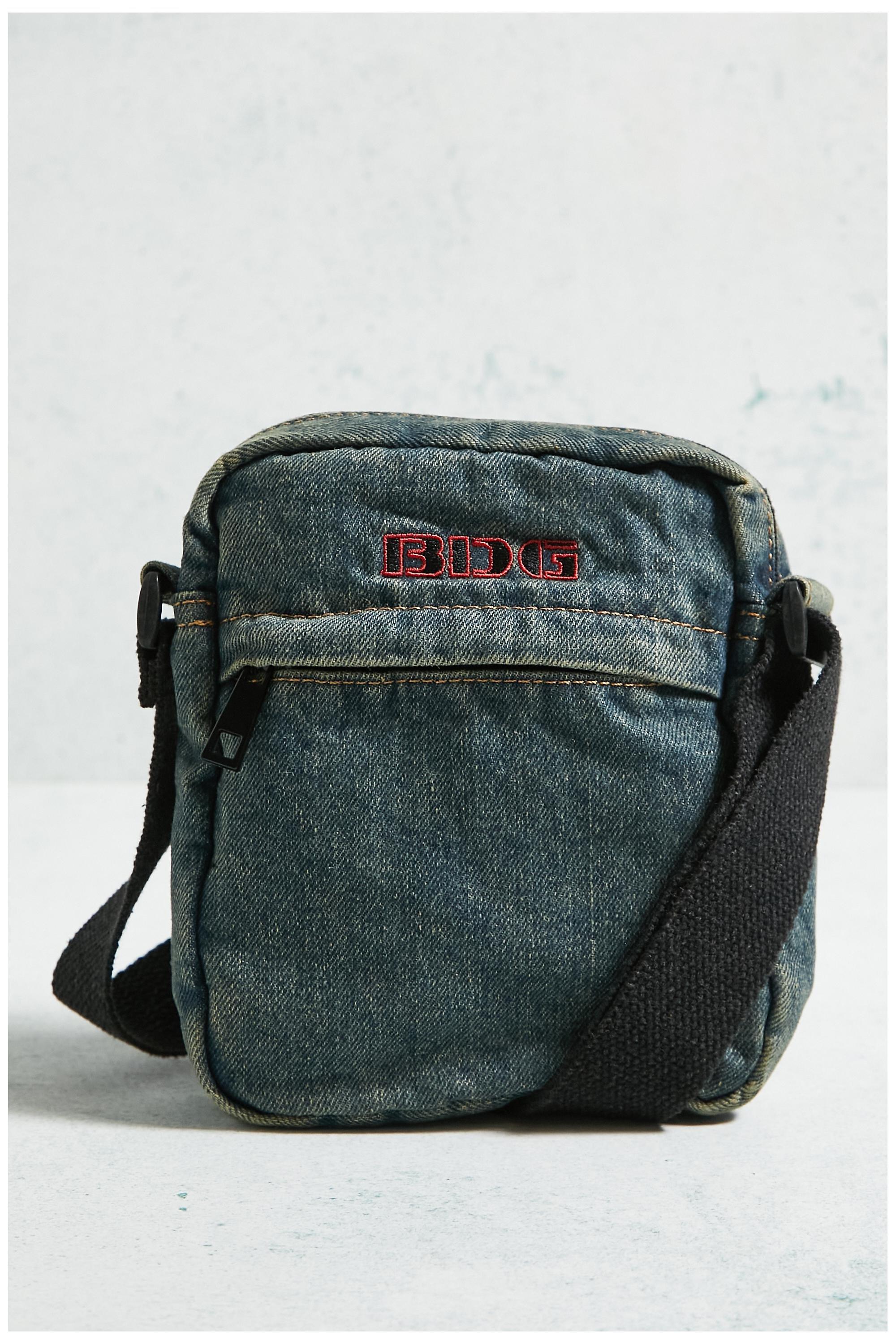 Blue Bdg Denim Crossbody Bag, BLUE, large image number 1