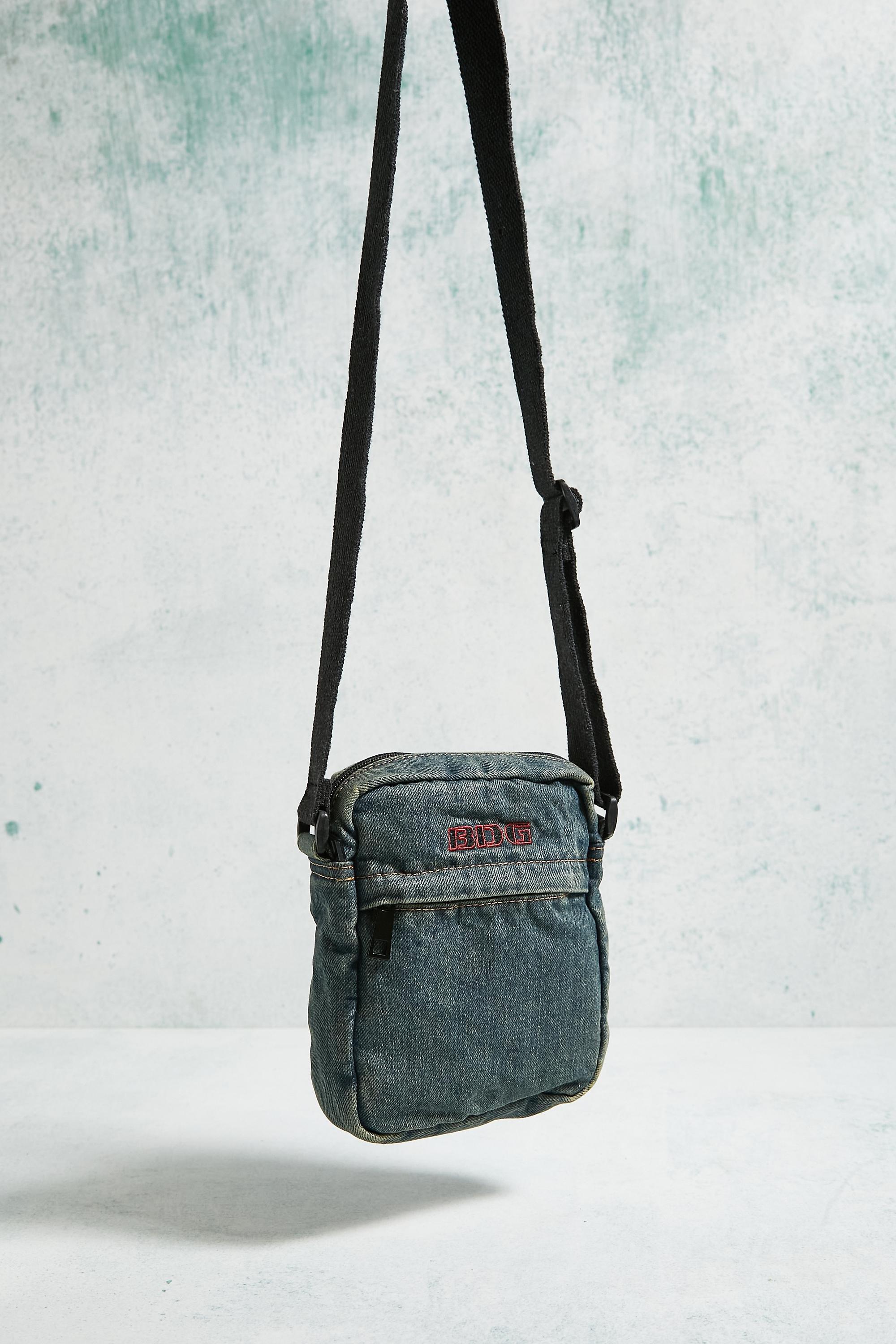 Blue Bdg Denim Crossbody Bag, BLUE, large image number 3