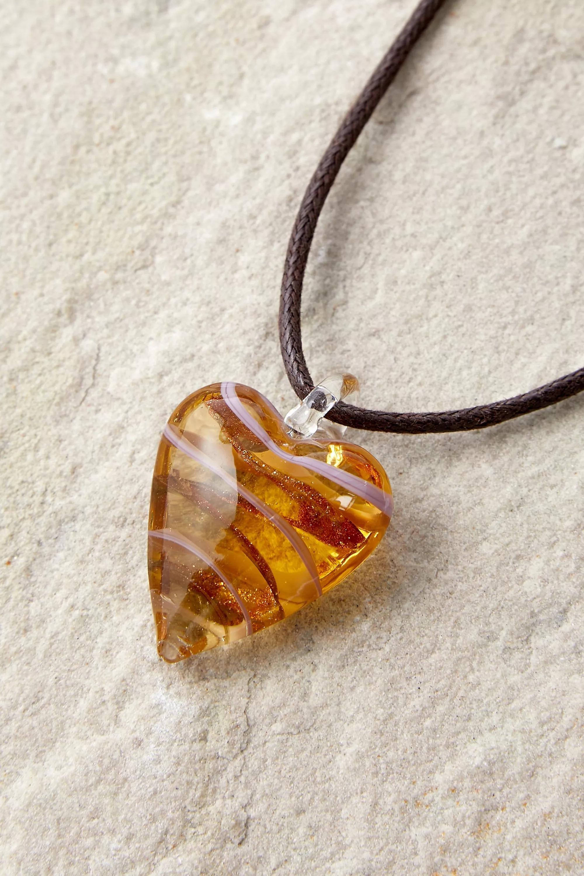 Orange D Silence + Noise Glass Marble Thread Necklace, , large image number 0