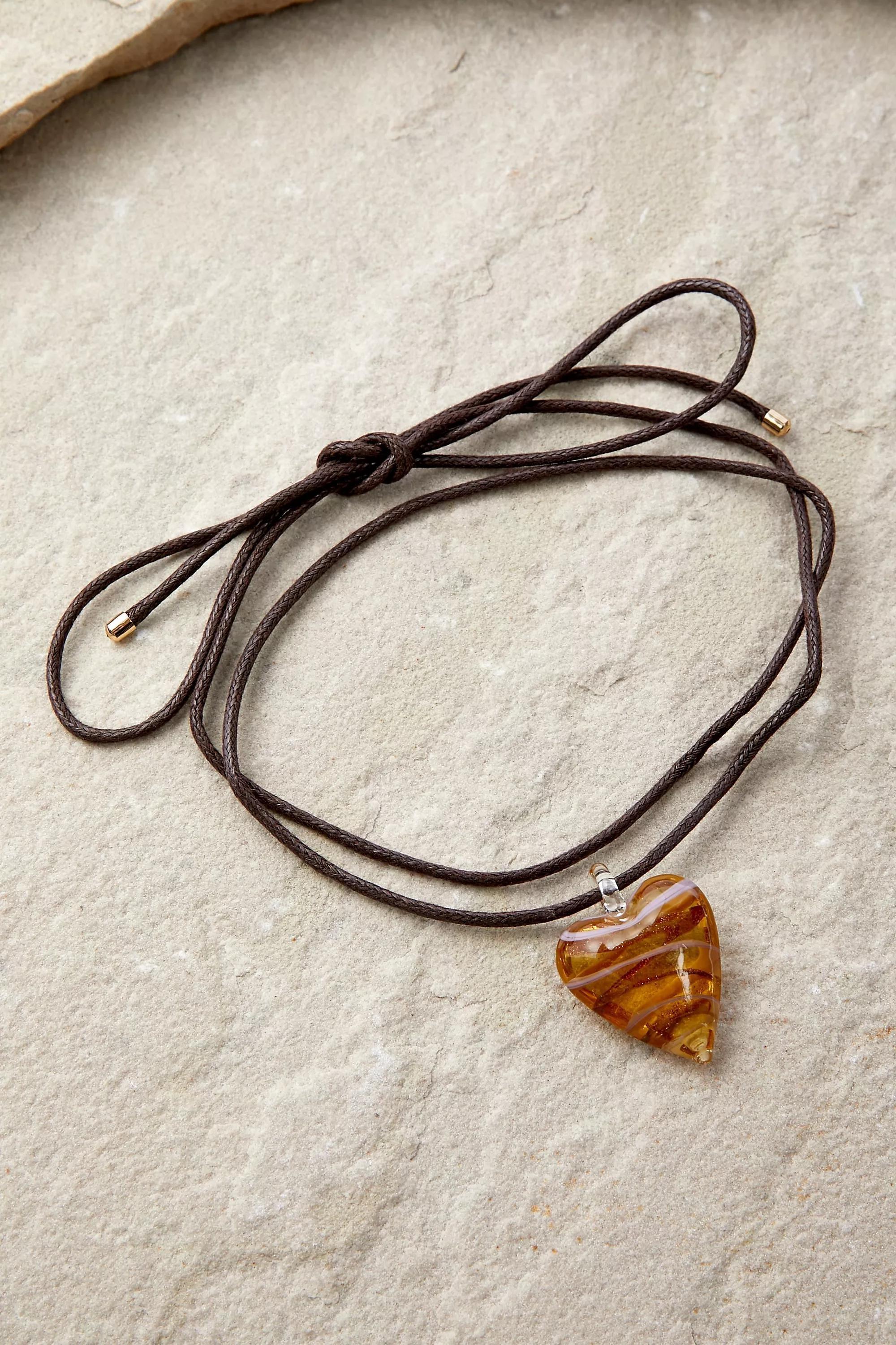 Orange D Silence + Noise Glass Marble Thread Necklace, , large image number 2
