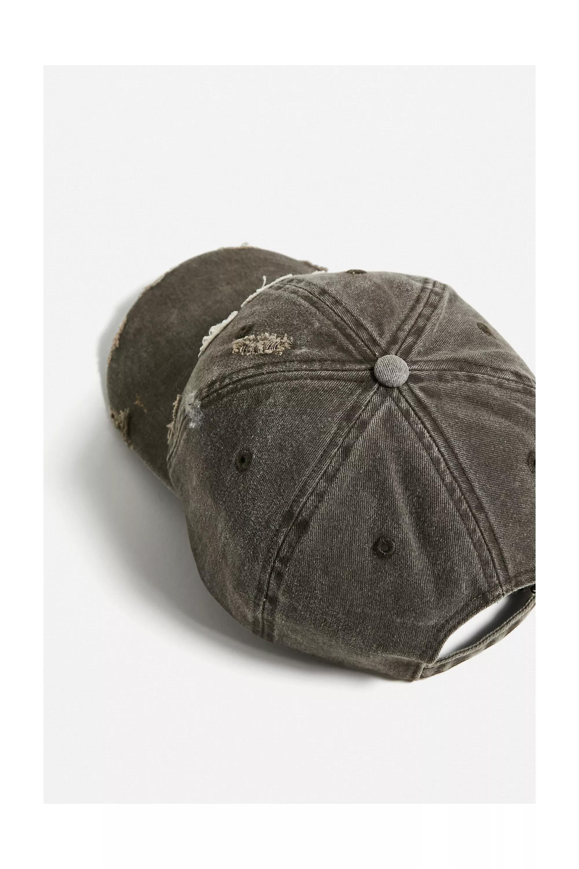 Brown Distressed Logo Cap, BRN, large image number 3
