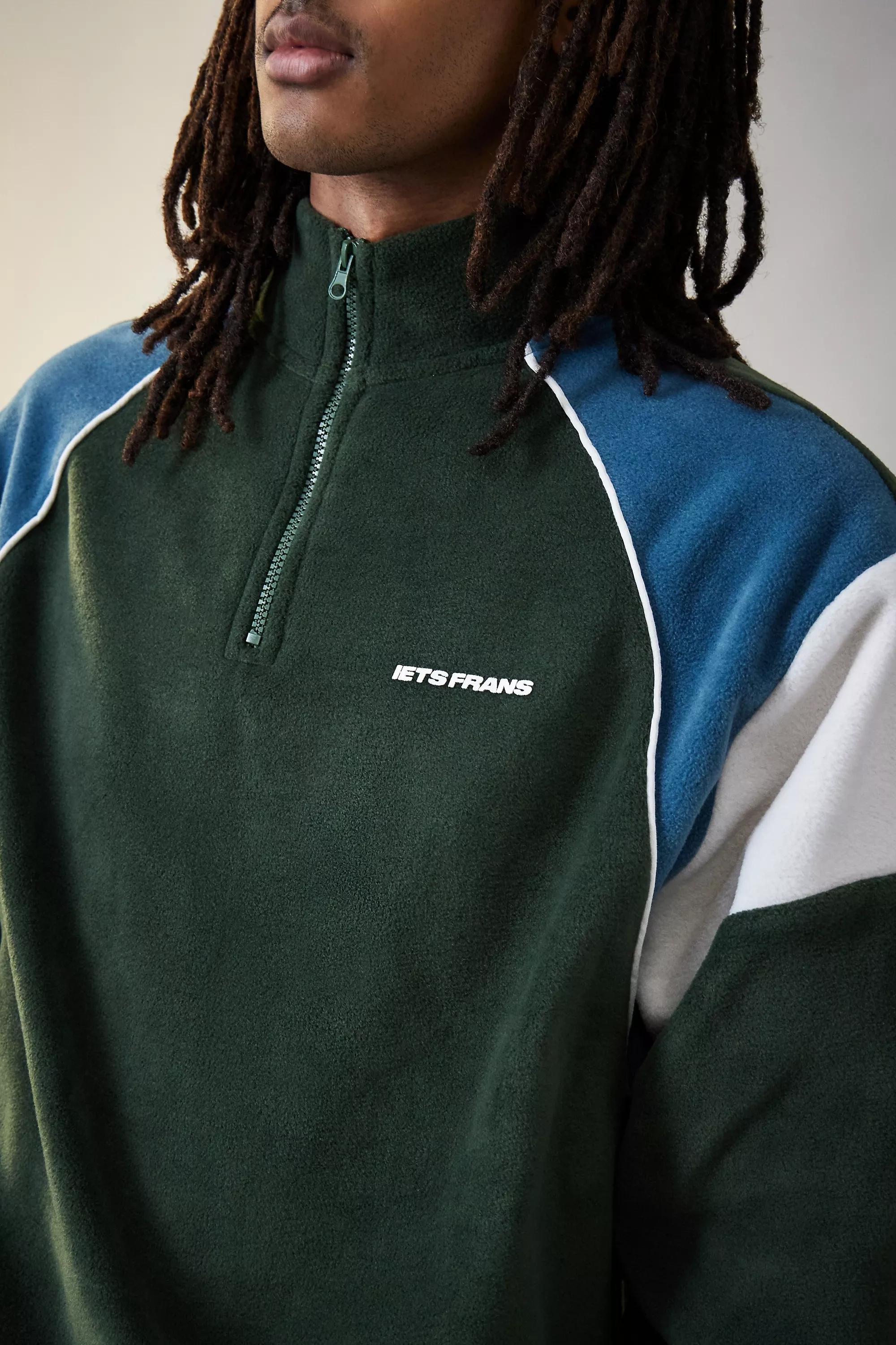 Green Panelled Pullover Fleece, , large image number 0