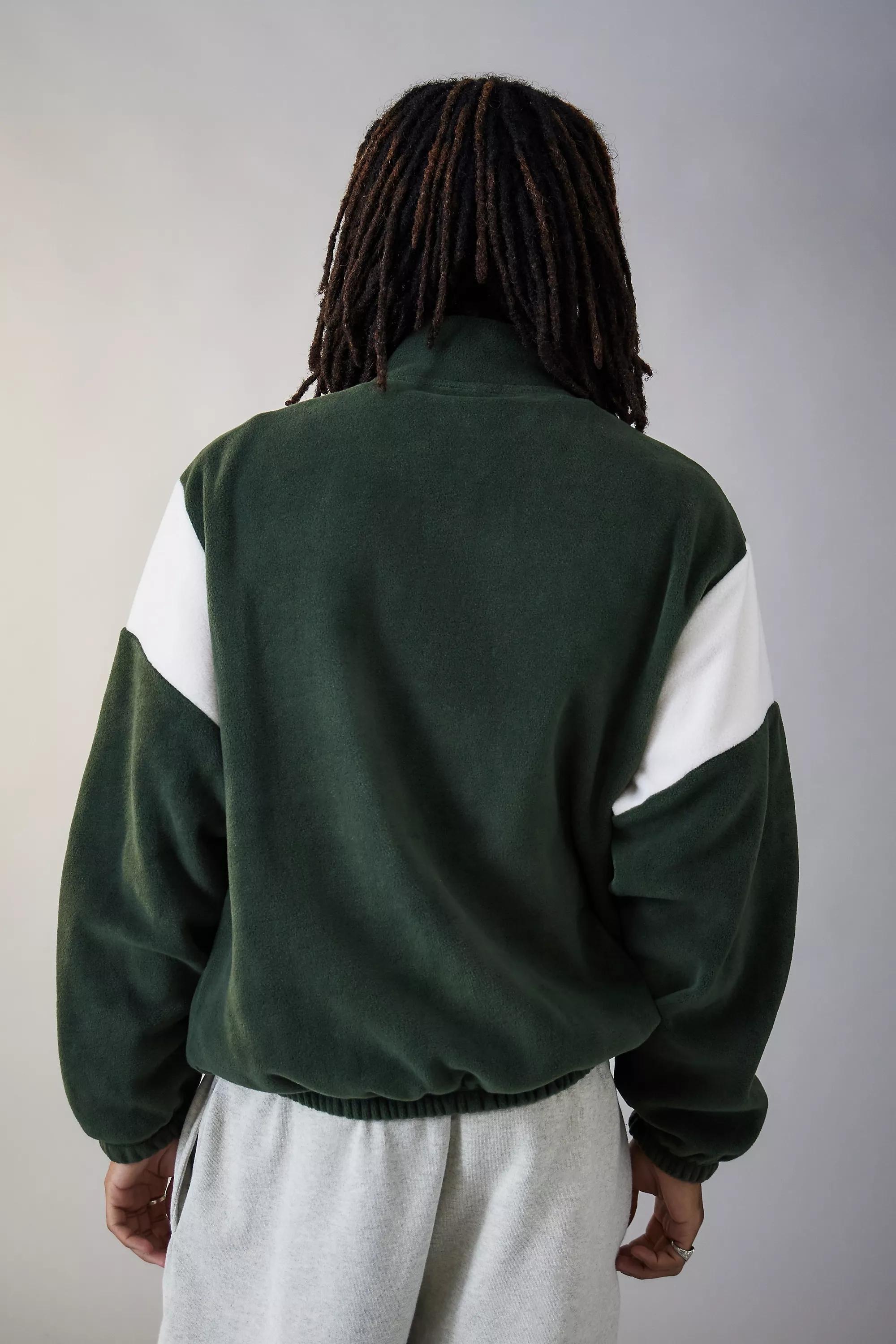 Green Panelled Pullover Fleece, , large image number 3