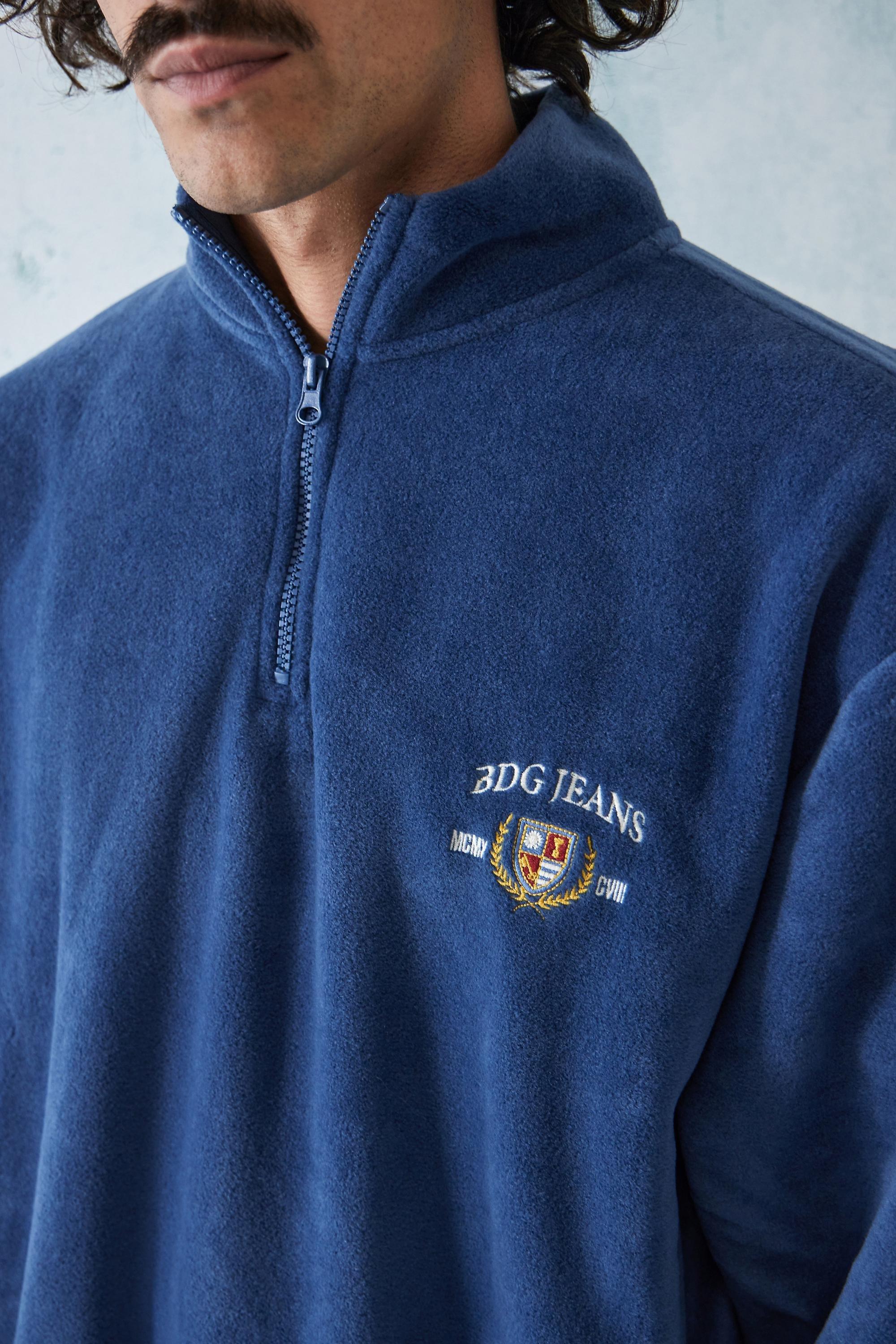 BLUE BDG Blue Crest Fleece Mock Neck Sweatshirt, , large image number 1
