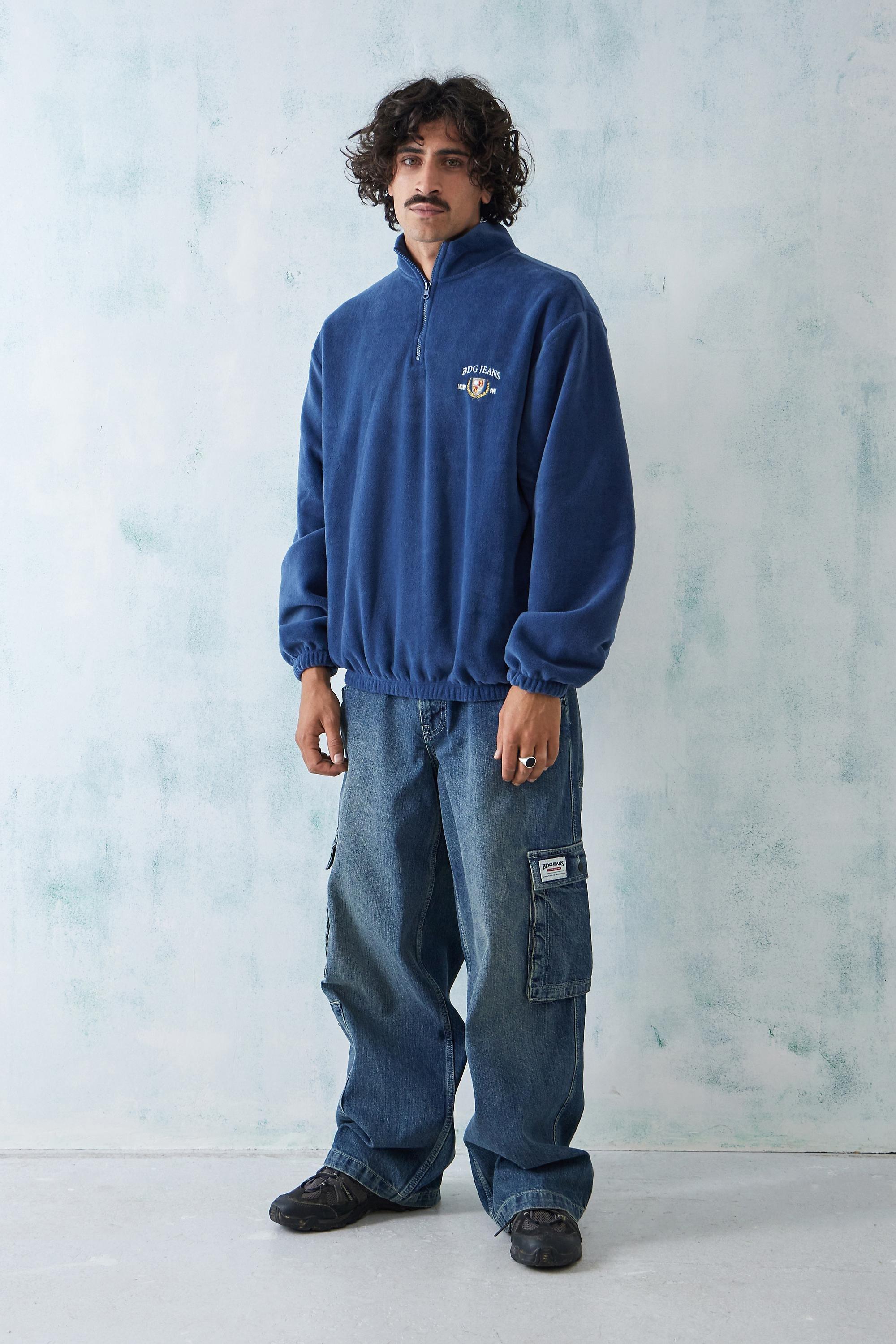 BLUE BDG Blue Crest Fleece Mock Neck Sweatshirt, , large image number 2