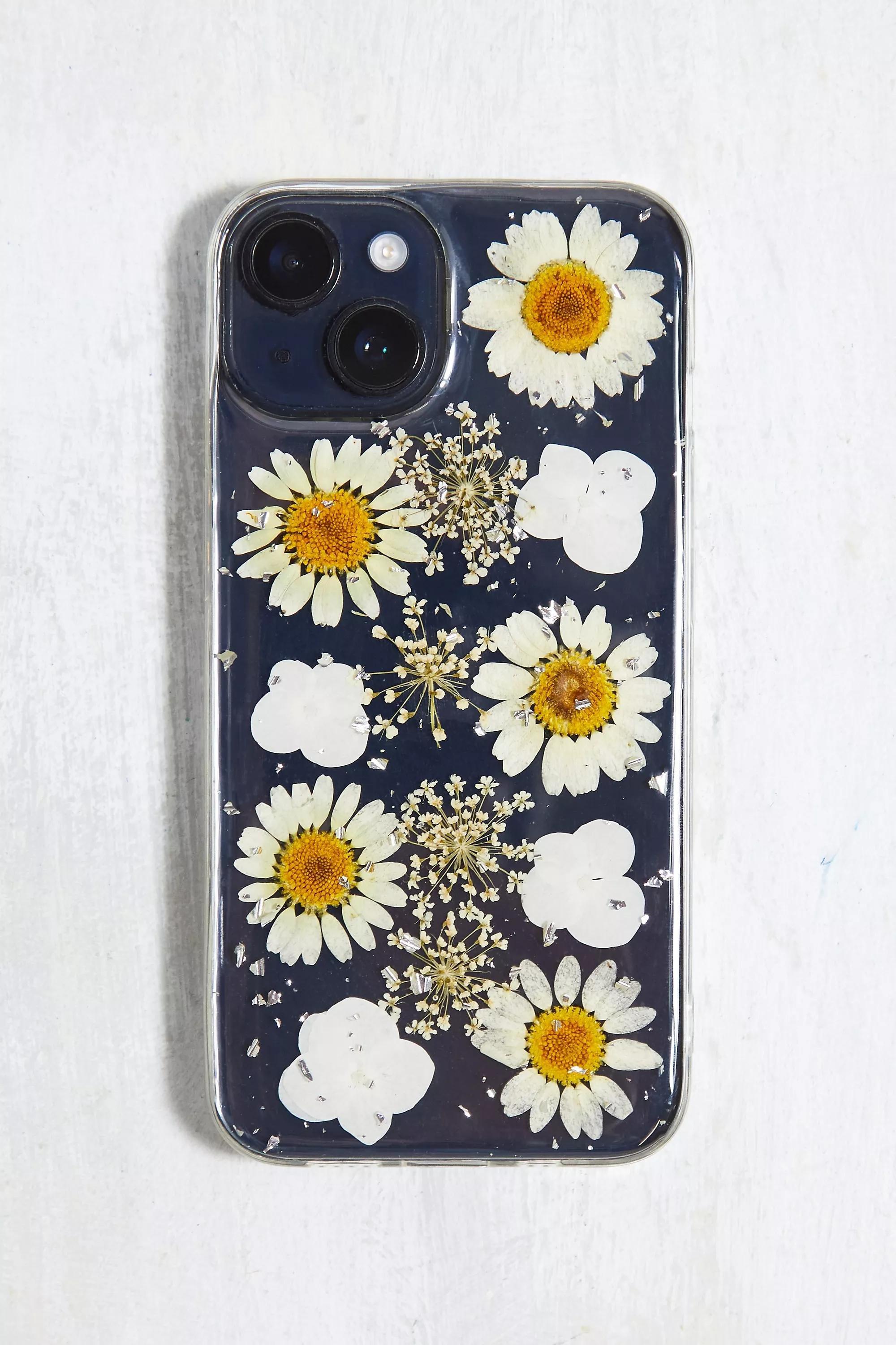 Clear iPhone 14 Pressed Daisy Phone Case, , large image number 0