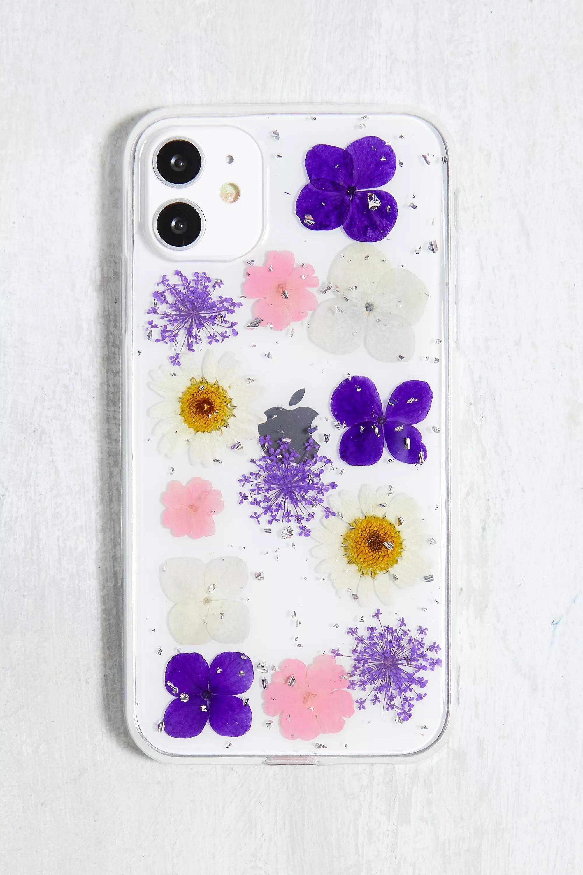 Purple Pressed Flower Phone Case, PURP, large image number 0