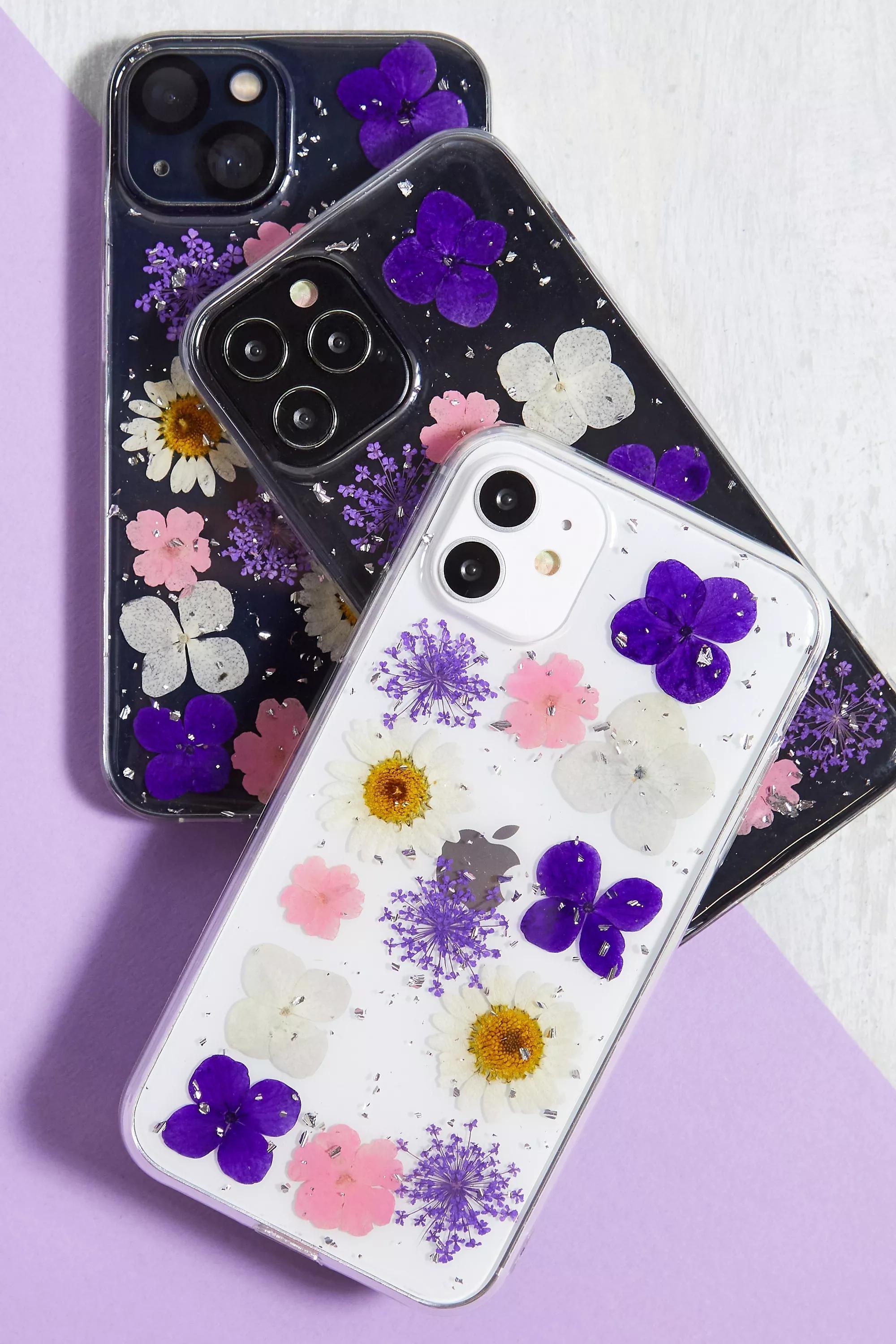 Purple Pressed Flower Phone Case, PURP, large image number 1