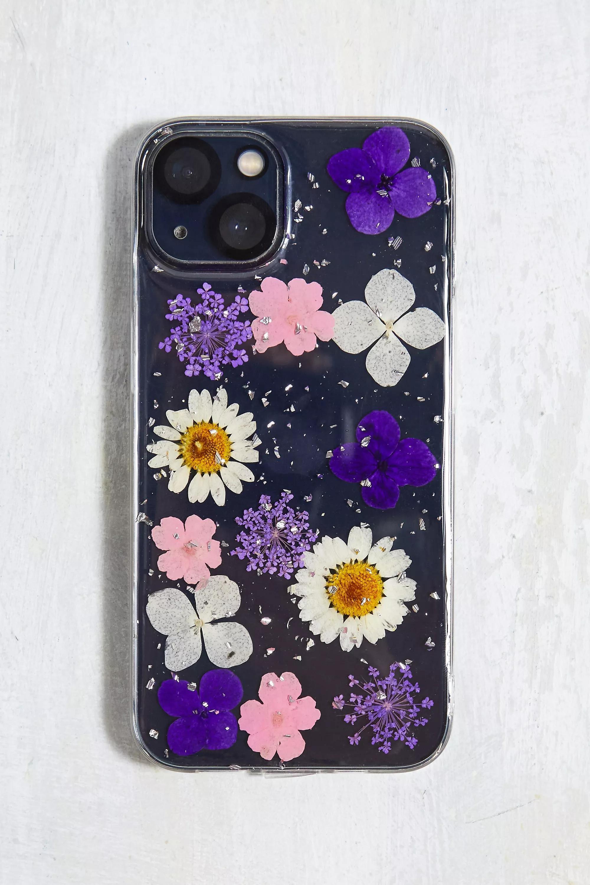 Purple iPhone 13 Pressed Flower Phone Case, , large image number 0