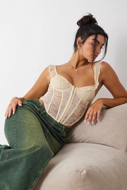 Urban Outfitters IVRY Out From Under Modern Love Butterfly Corset