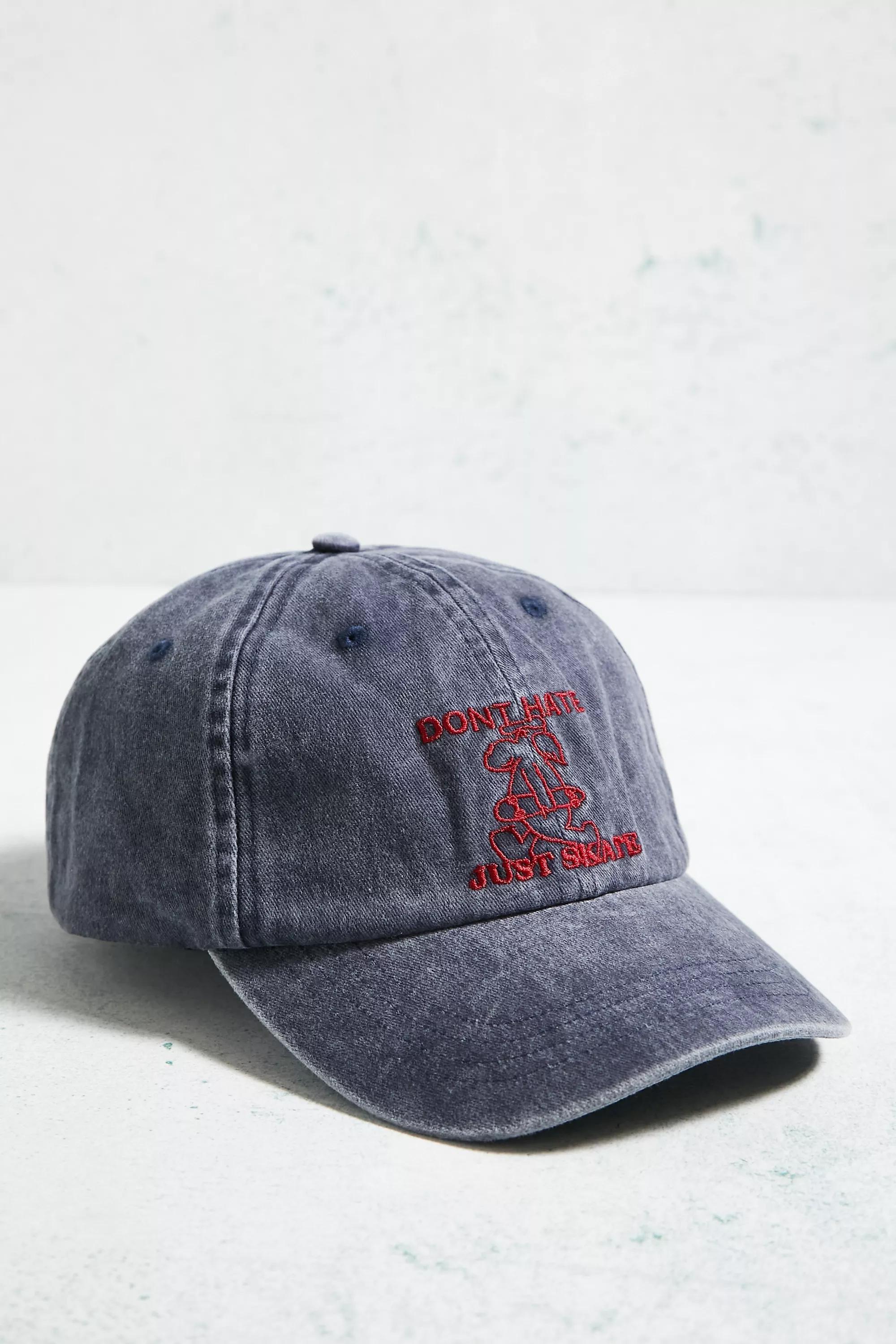Blue Don't Hate Just Skate Baseball Cap, , large image number 0