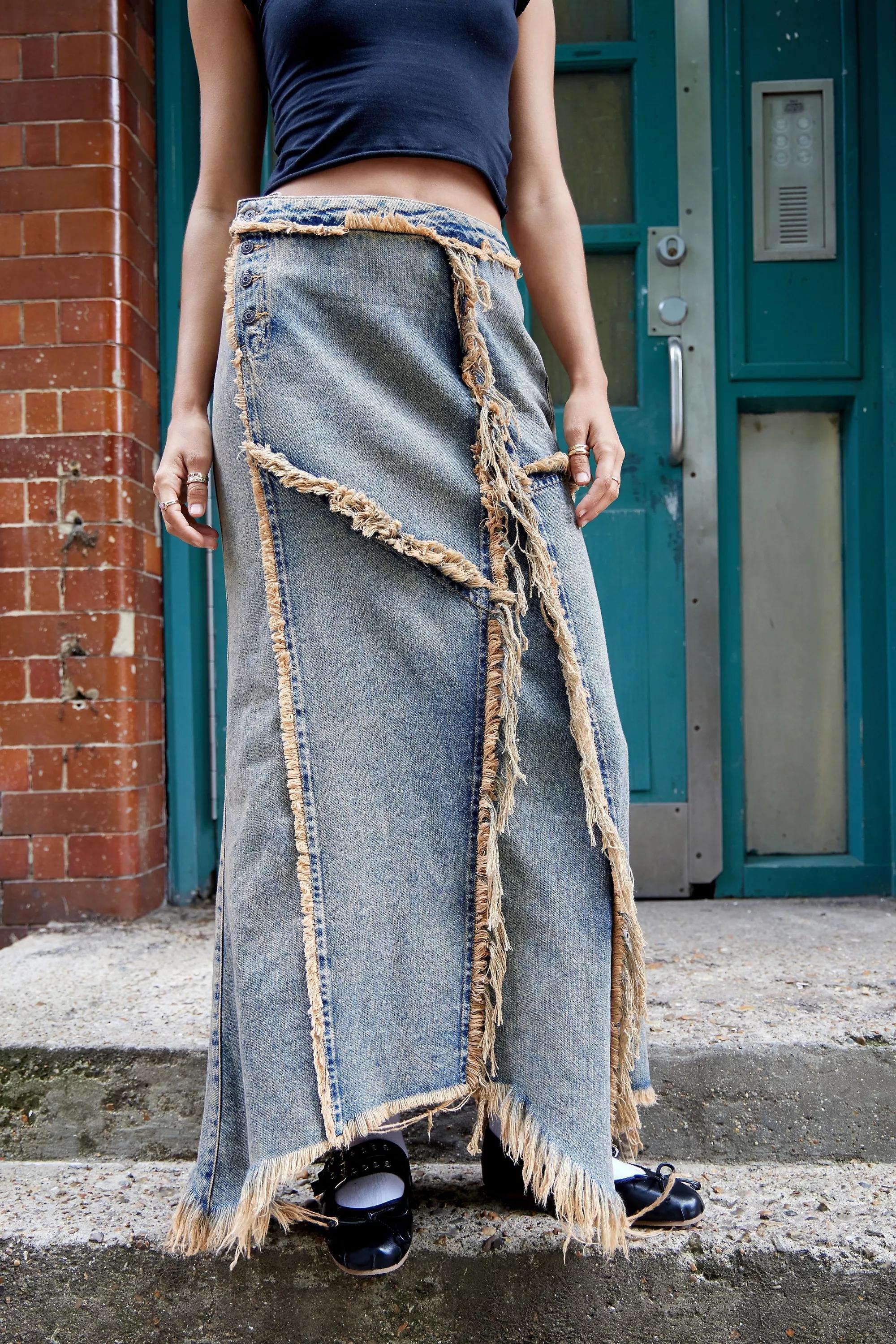 Urban outfitters bdg denim skirt discount