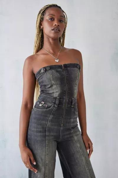 Urban outfitters best sale denim jumpsuit