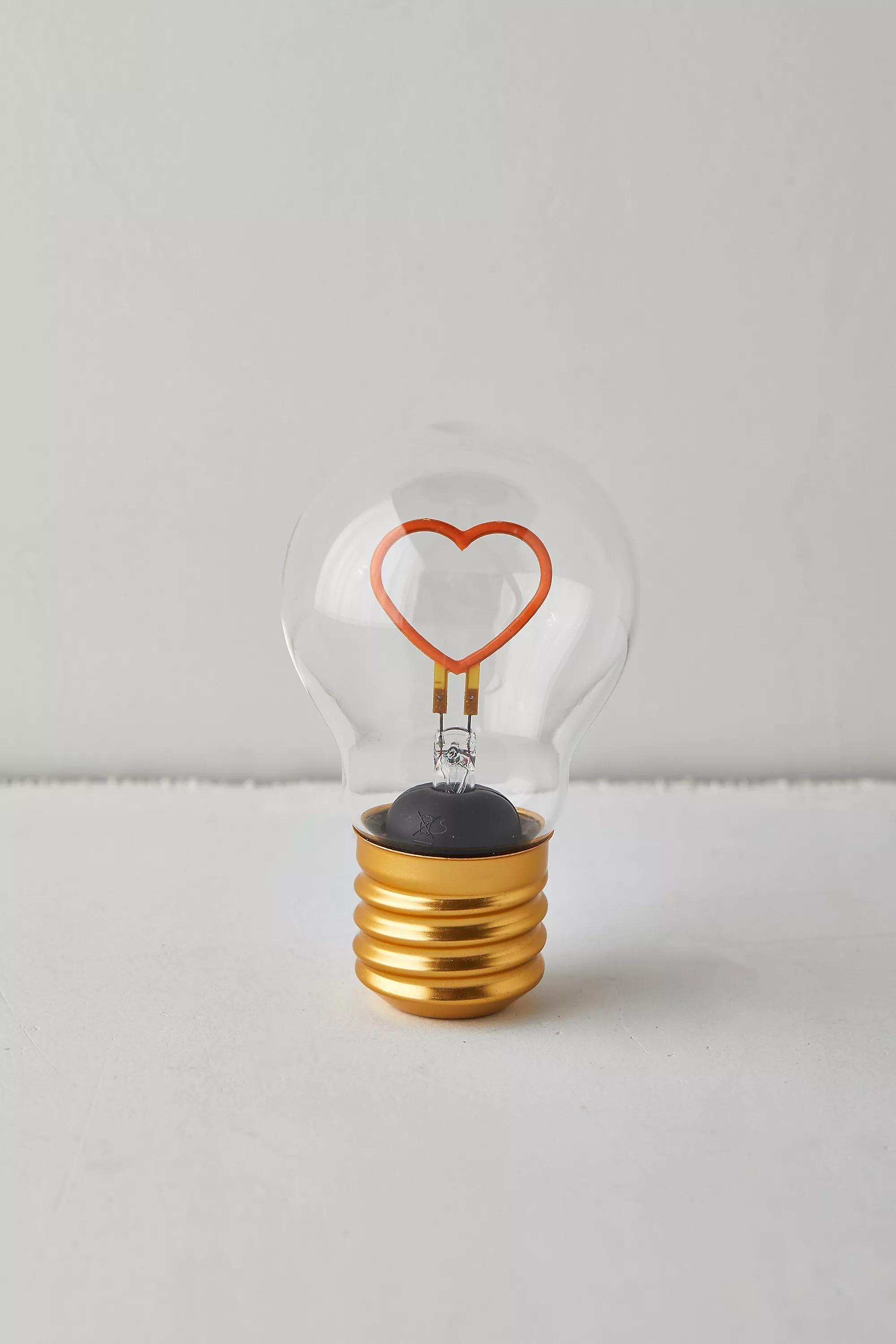 Pink Cordless Led Heart Lightbulb, ASSORT, large image number 1