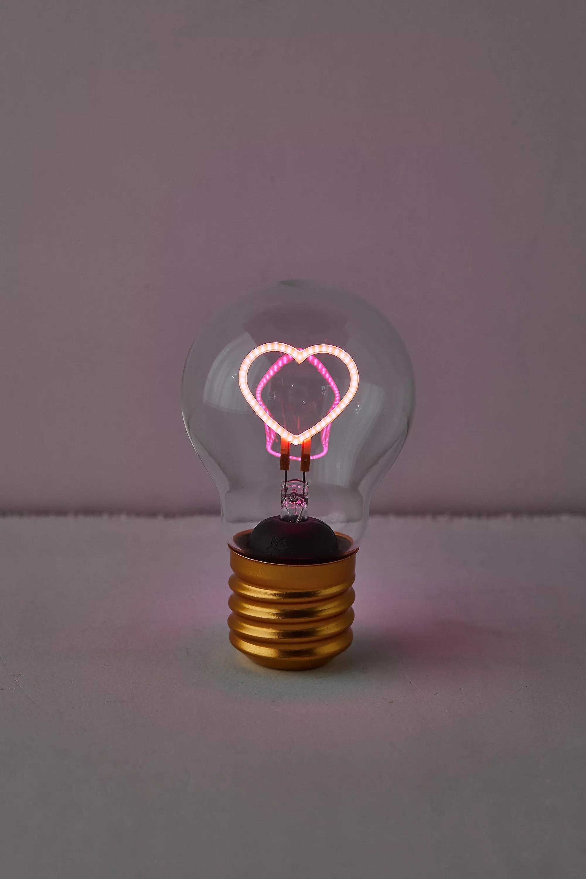 Pink Cordless Led Heart Lightbulb, ASSORT, large image number 2