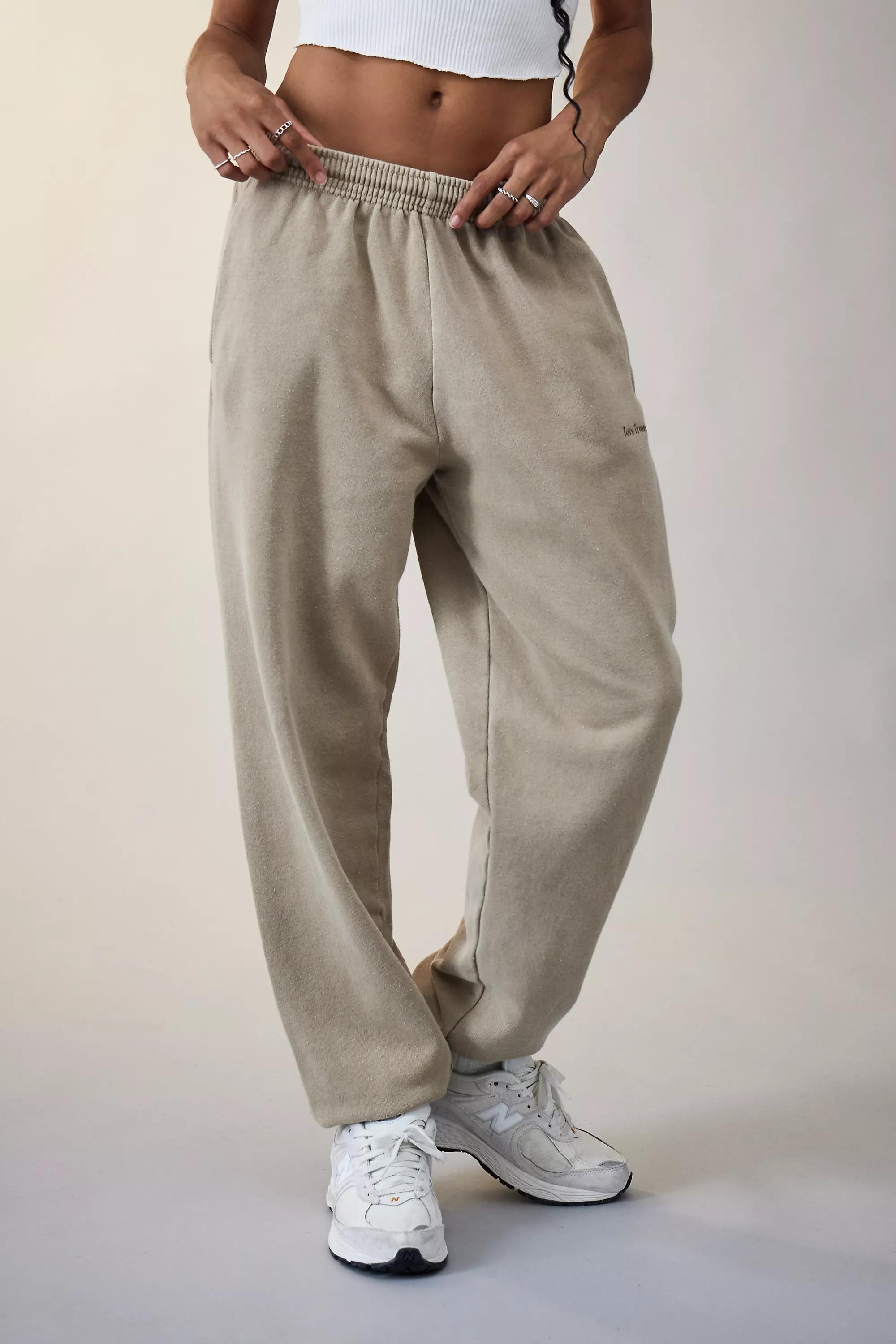 Beige Iets Frans... Oat Cuffed Joggers, , large image number 0