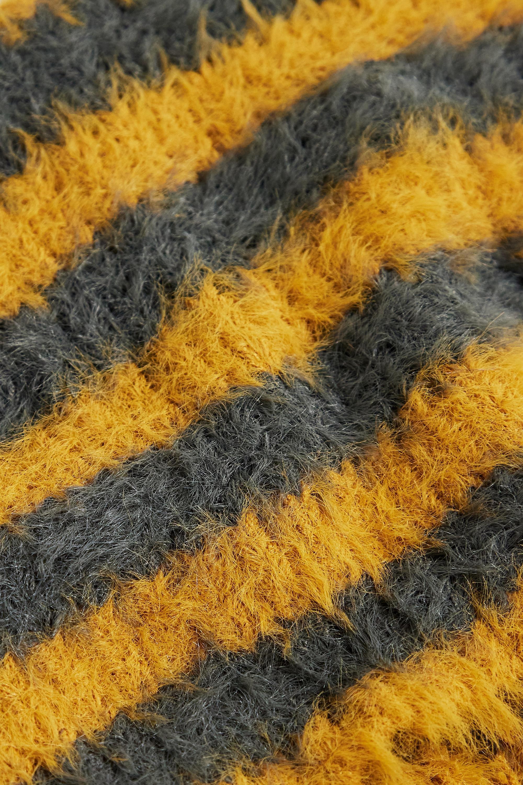 Yellow Micro Ears Knitted Beanie, YEL, large image number 2