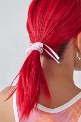 Pink Skinny Satin Bow Hair Bobbles, Set Of 4, , large image number 0