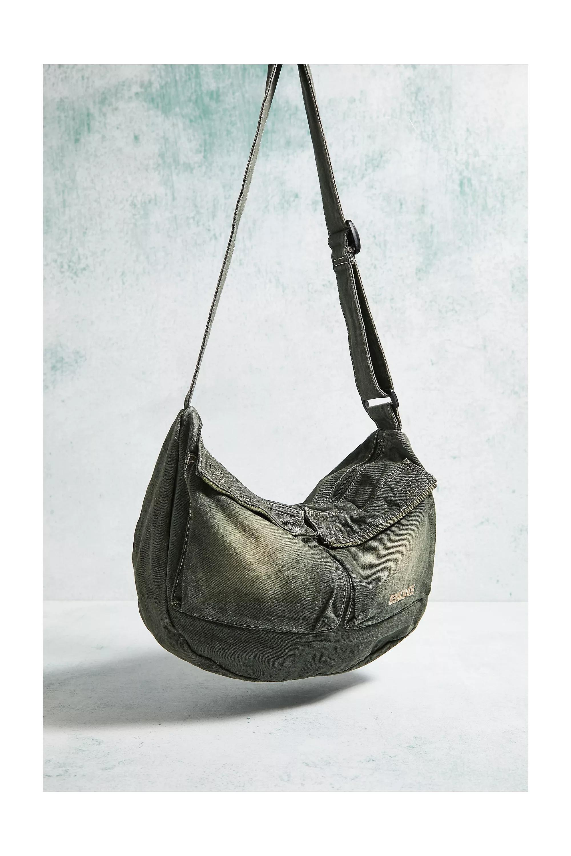 Green Bdg Tint Denim Sling Bag, GRN, large image number 3