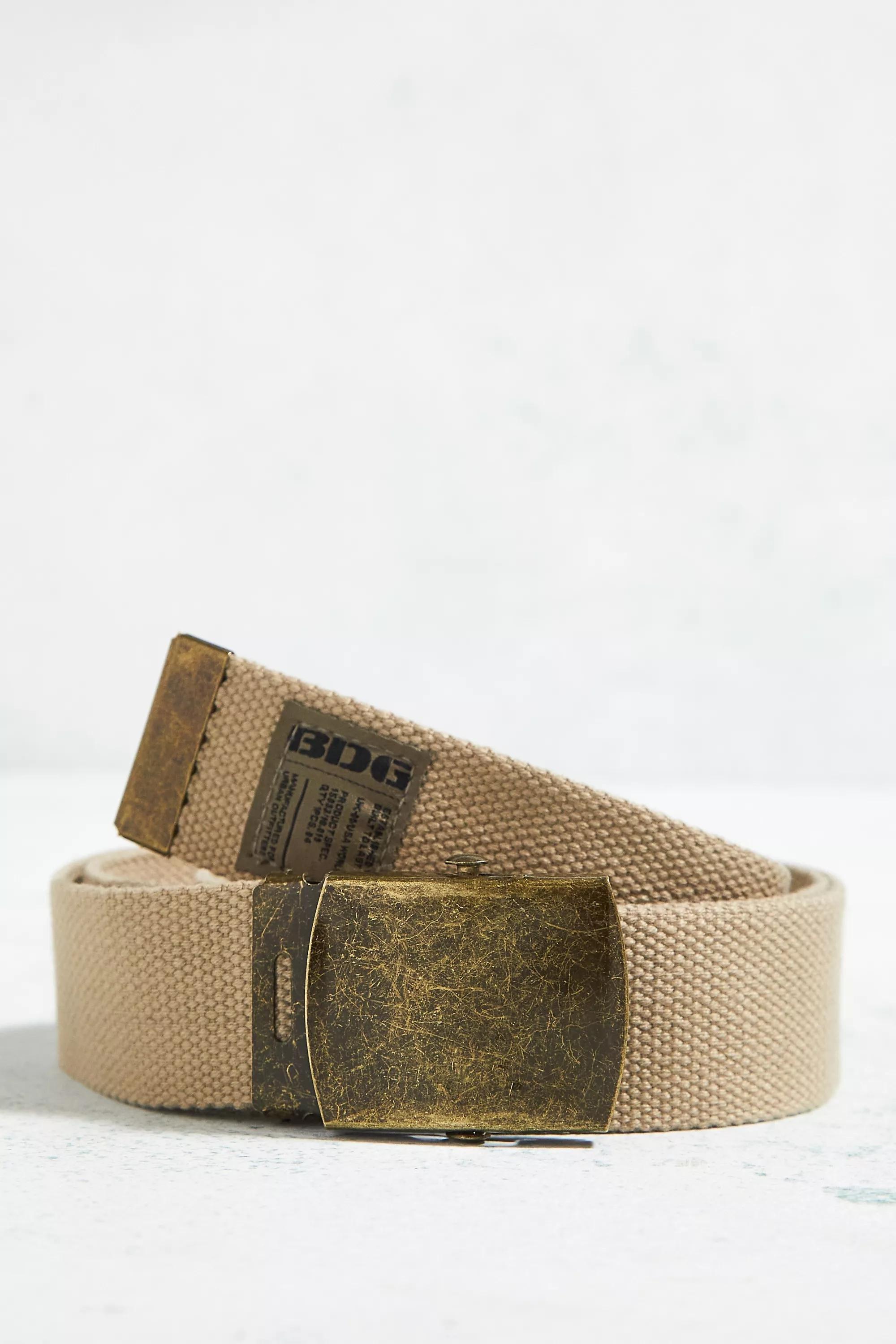 Urban Outfitters - Beige Auto Grip Webbing Belt