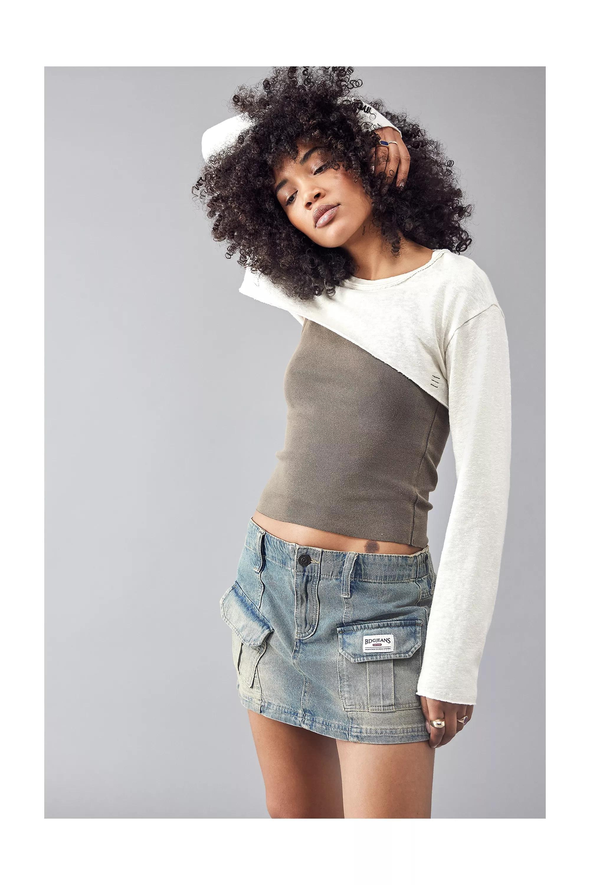 Bdg denim 2024 skirt urban outfitters