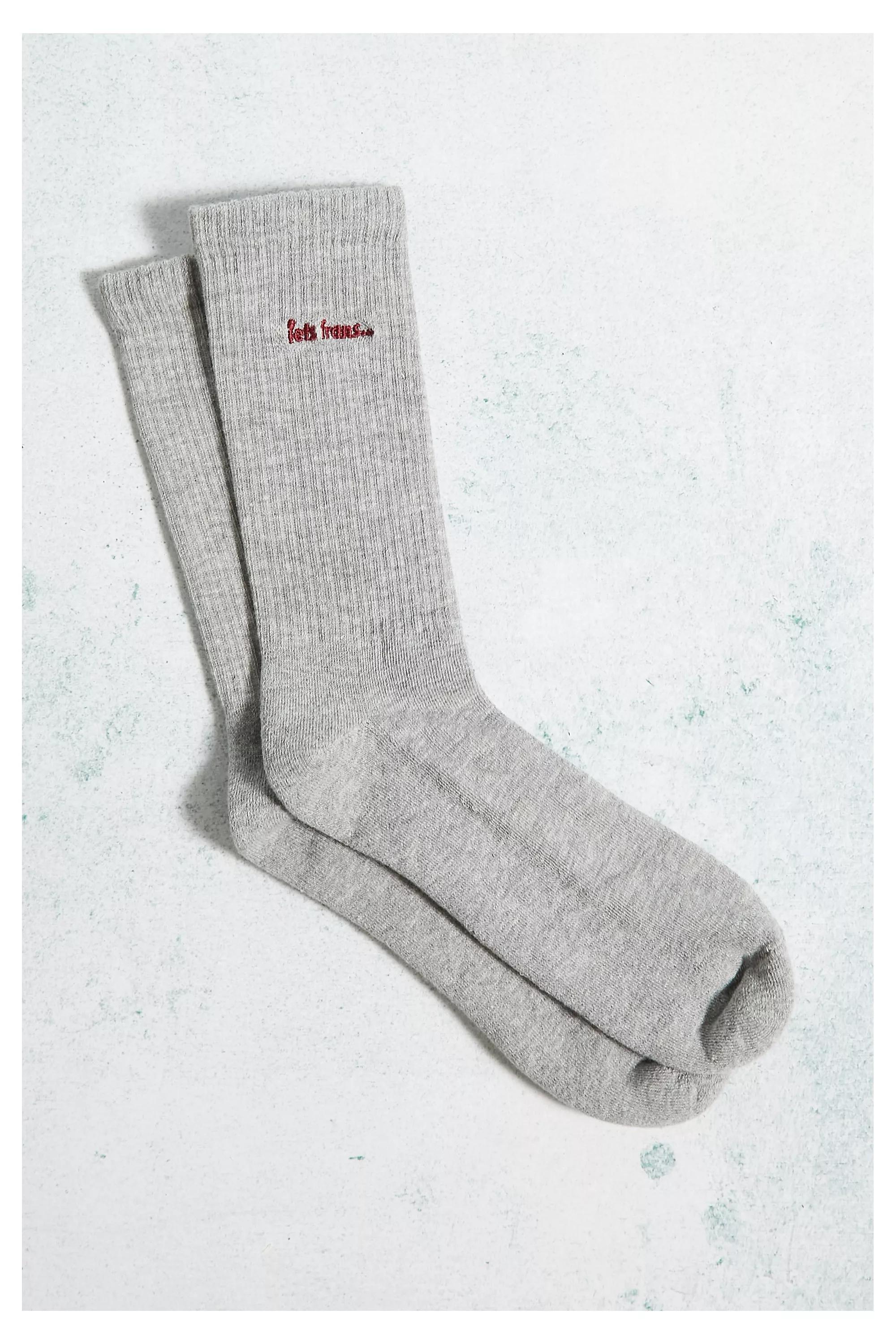 GR MOTIF iets frans... Grey Marl Socks, , large image number 0