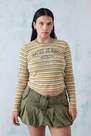 Urban Outfitters - Multicolour Bdg Autumn Stripe Champions Burnout Long Sleeve T-Shirt