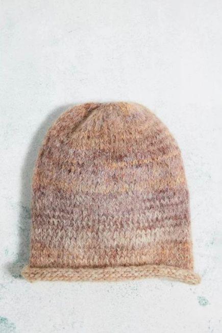 Beige Tallie Fluffy Space-Dye Slouch Beanie, , large image number 1