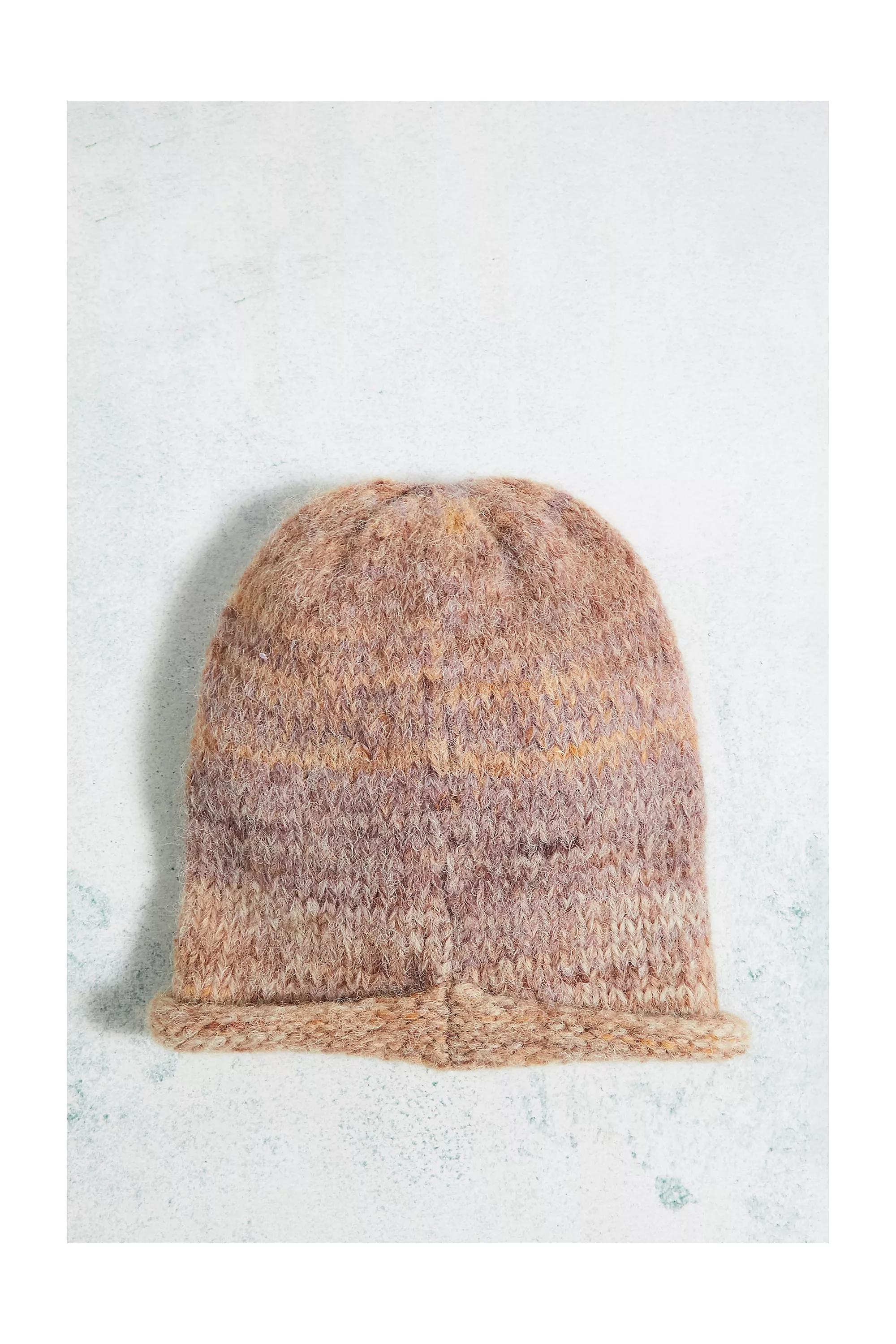Beige Tallie Fluffy Space-Dye Slouch Beanie, , large image number 3