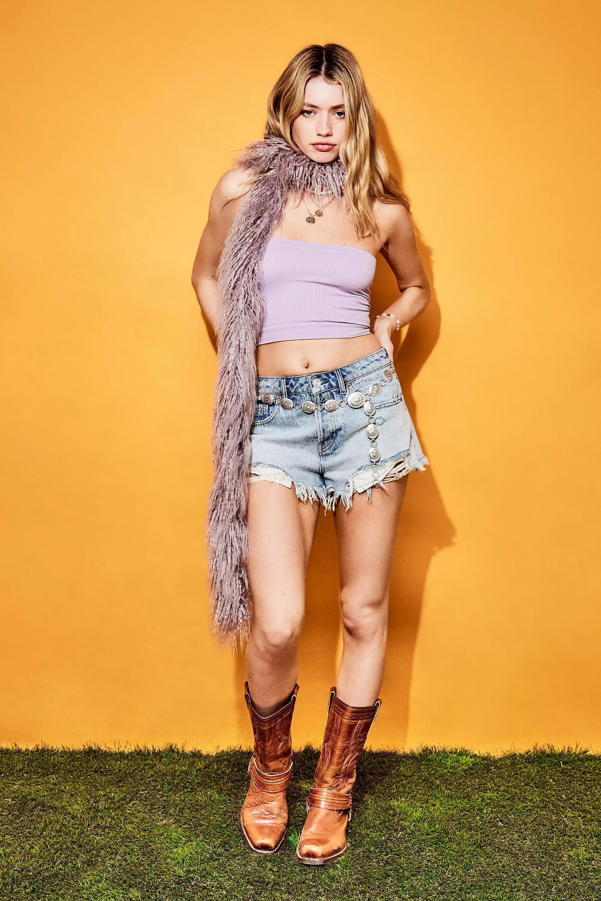 Pink Trish Fluffy Faux Fur Scarf, , large image number 0