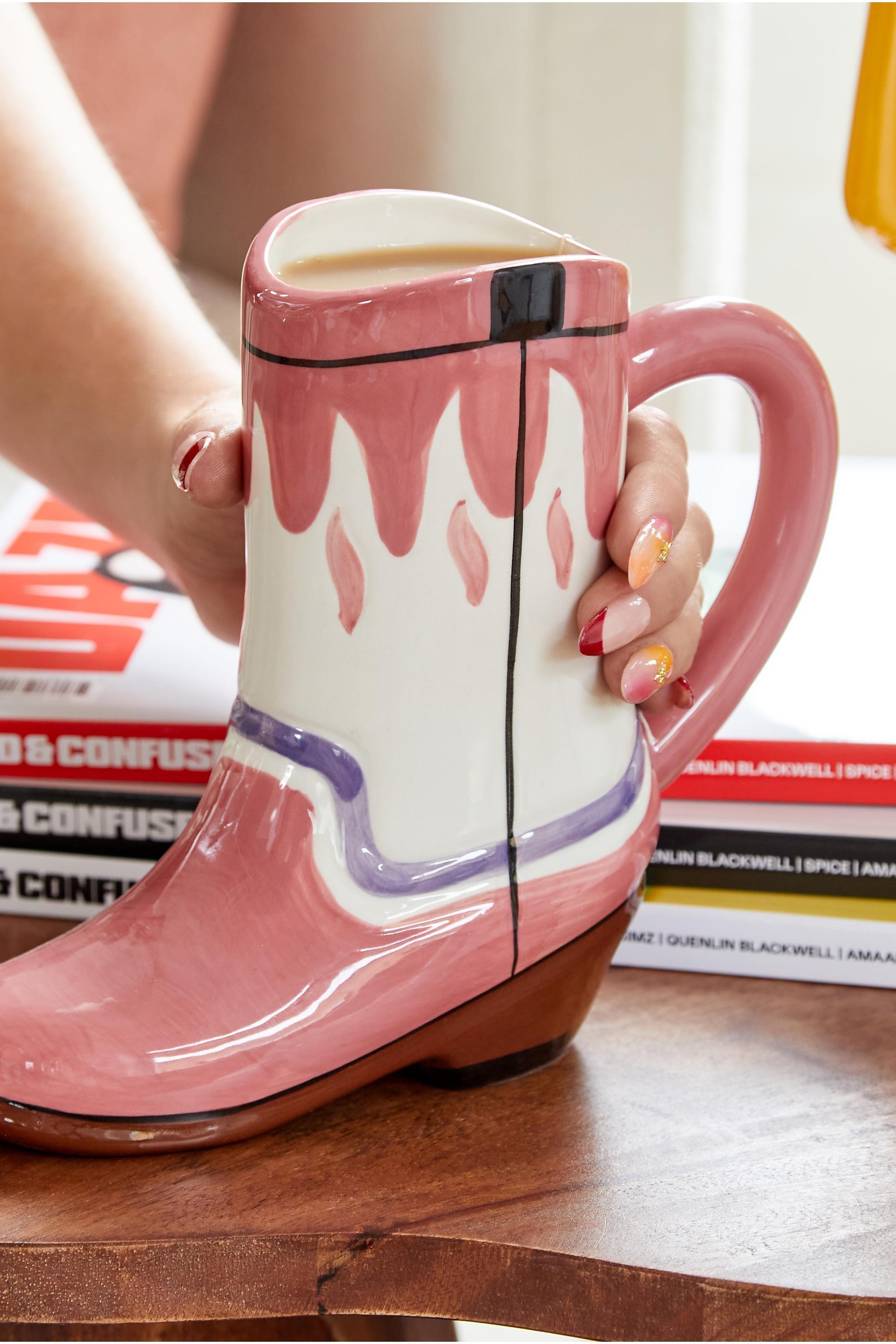 Pink Western Boot Mug, PINK, large image number 1