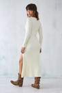 Urban Outfitters - Cream Uo Martina Sweetheart Knitted Midi Dress