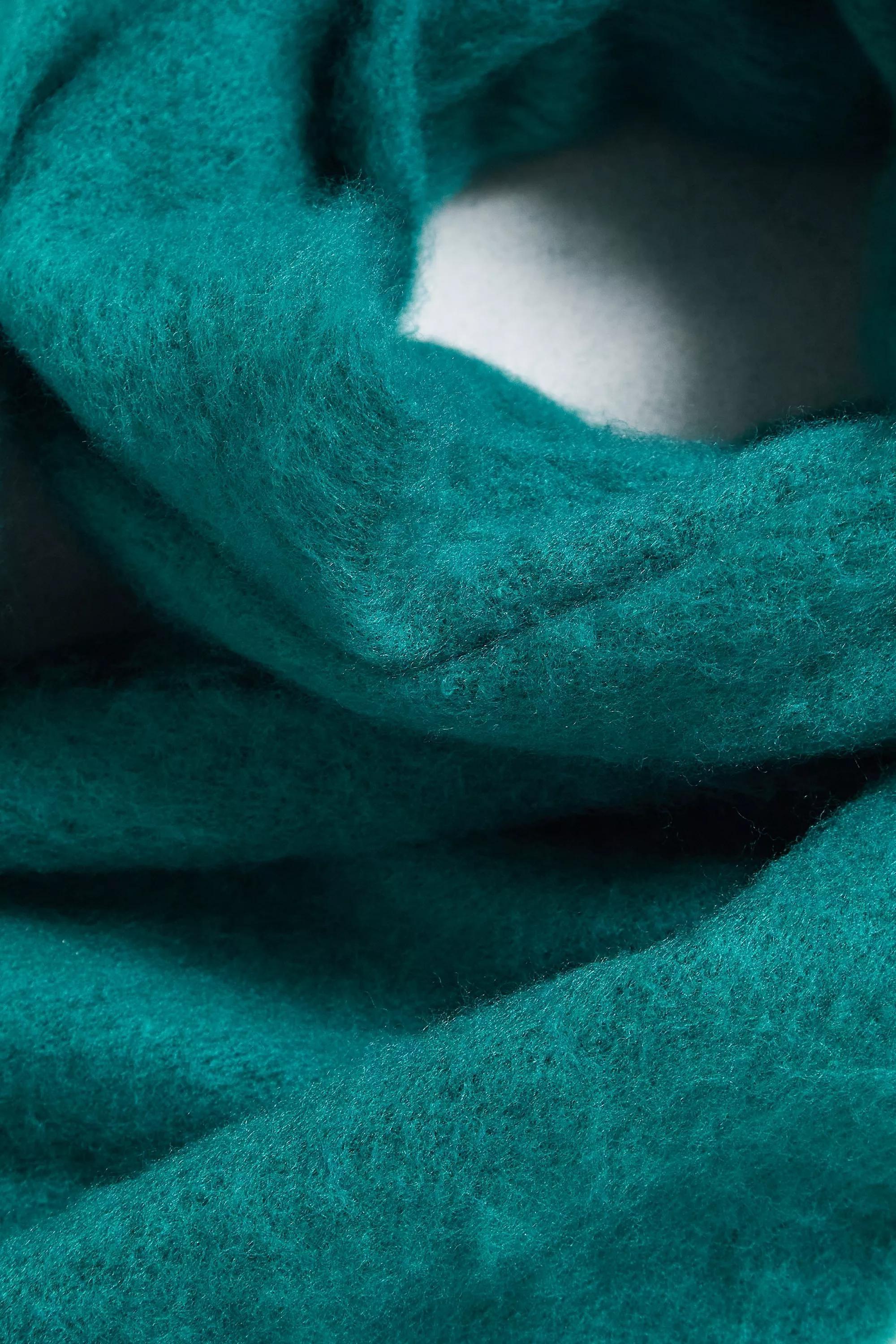 Green Stella Tasselled Blanket Scarf, , large image number 2