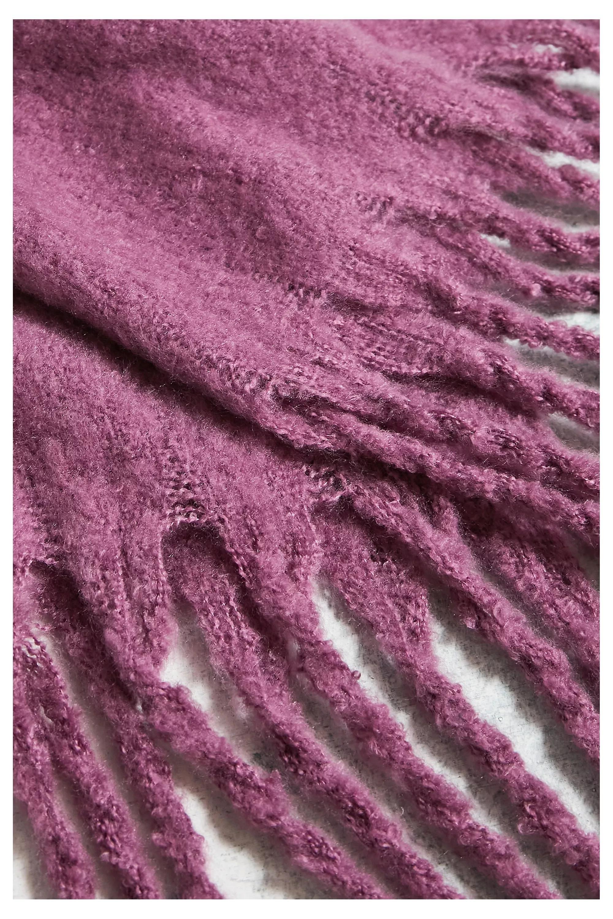 Burgundy Stella Tasselled Blanket Scarf, , large image number 3