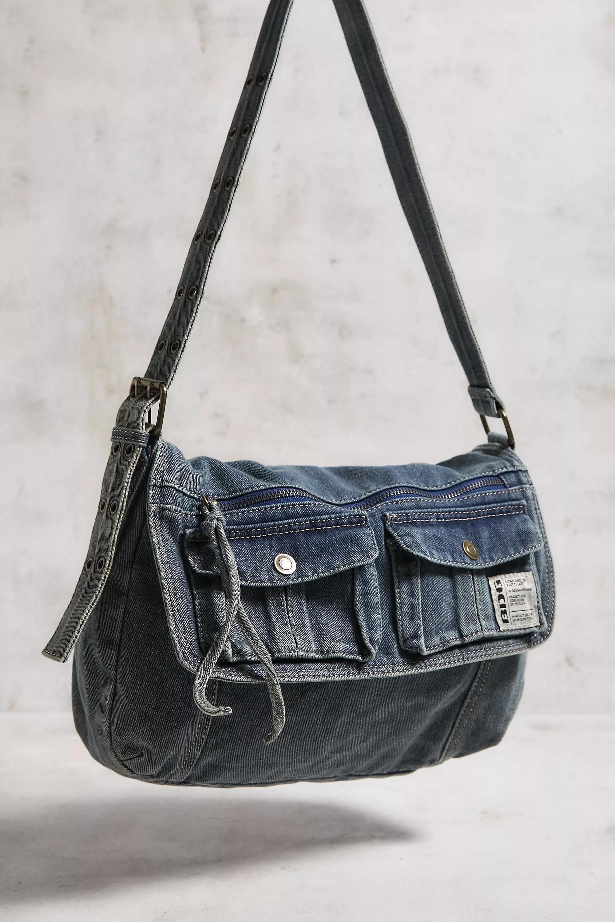 Blue Bdg Cara Denim Shoulder Bag, VINTAGE DENIM LIGHT, large image number 1