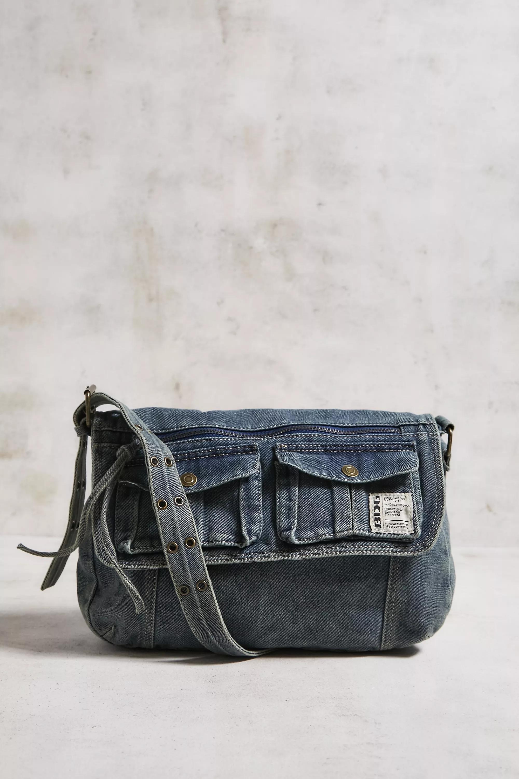 Blue Bdg Cara Denim Shoulder Bag, VINTAGE DENIM LIGHT, large image number 3