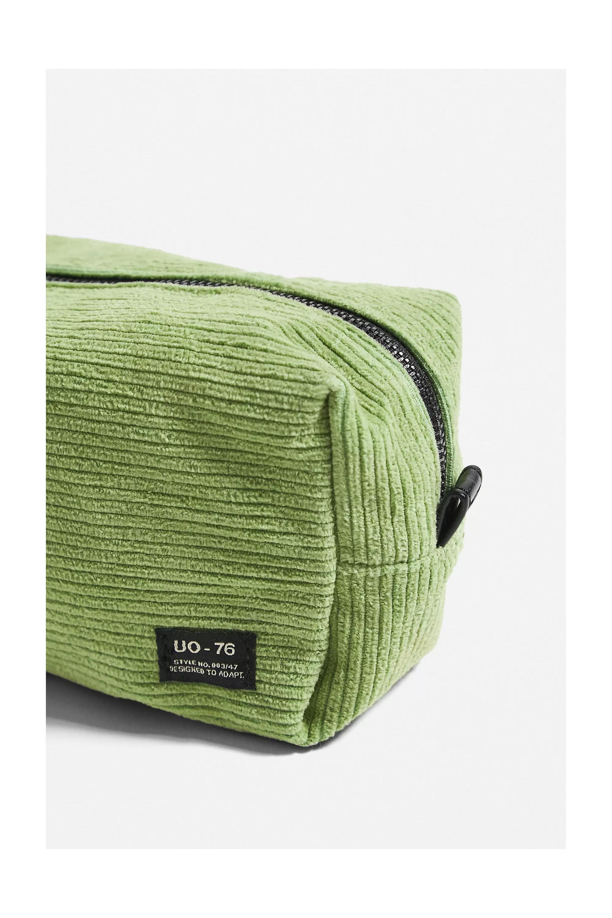 Green Large Corduroy Makeup Bag, , large image number 3