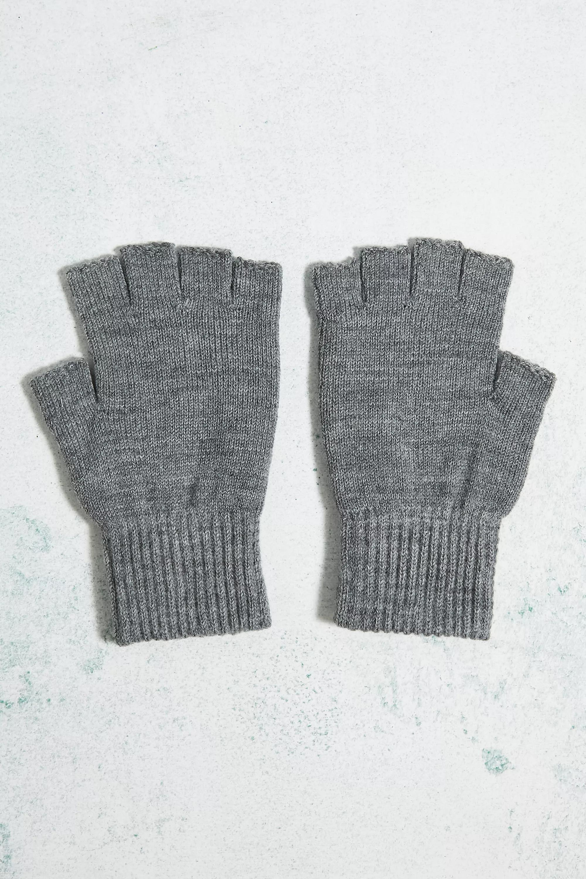 Grey Fingerless Gloves, , large image number 2