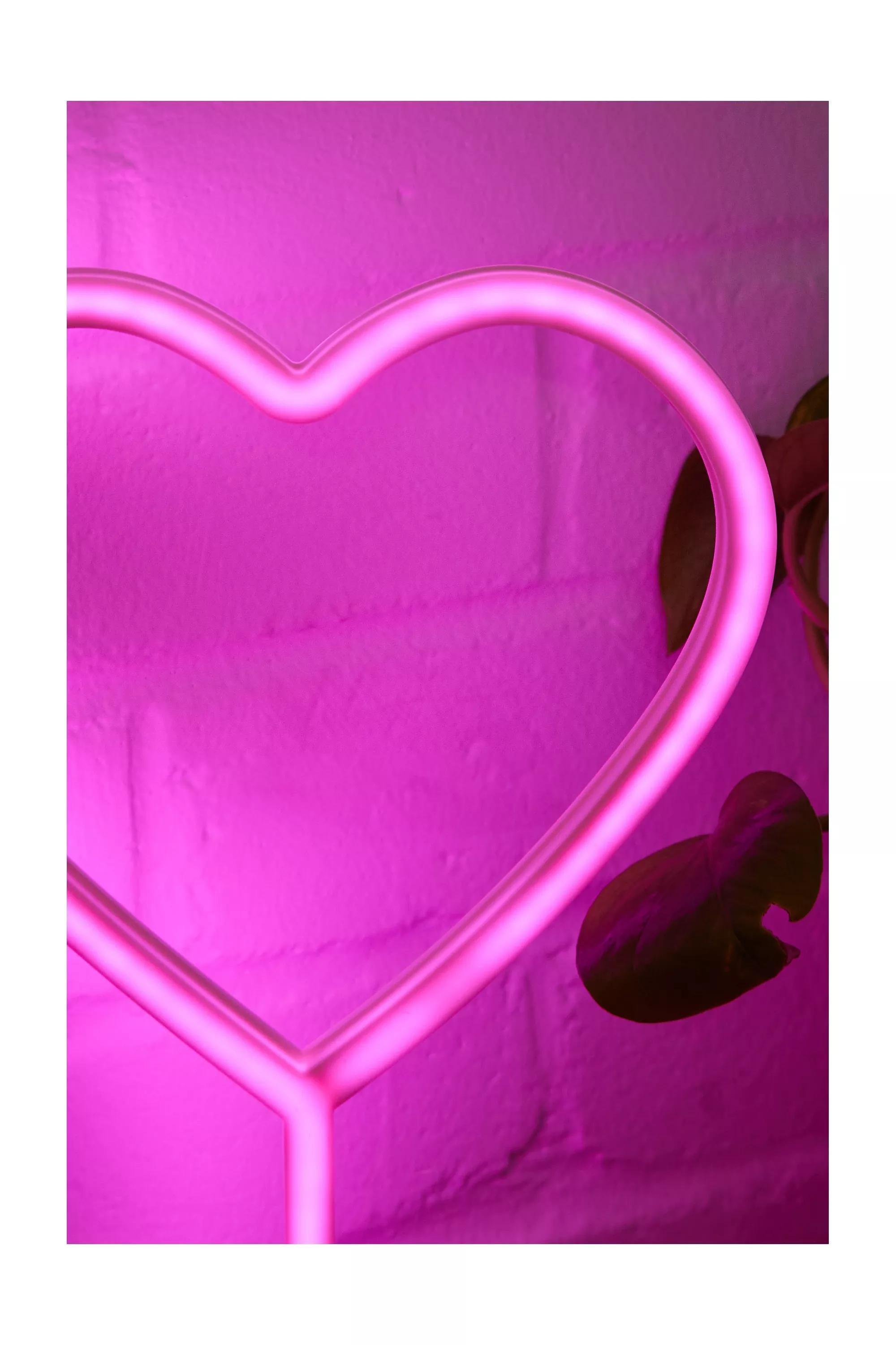 PINK Mini Heart LED Light Sign, , large image number 2