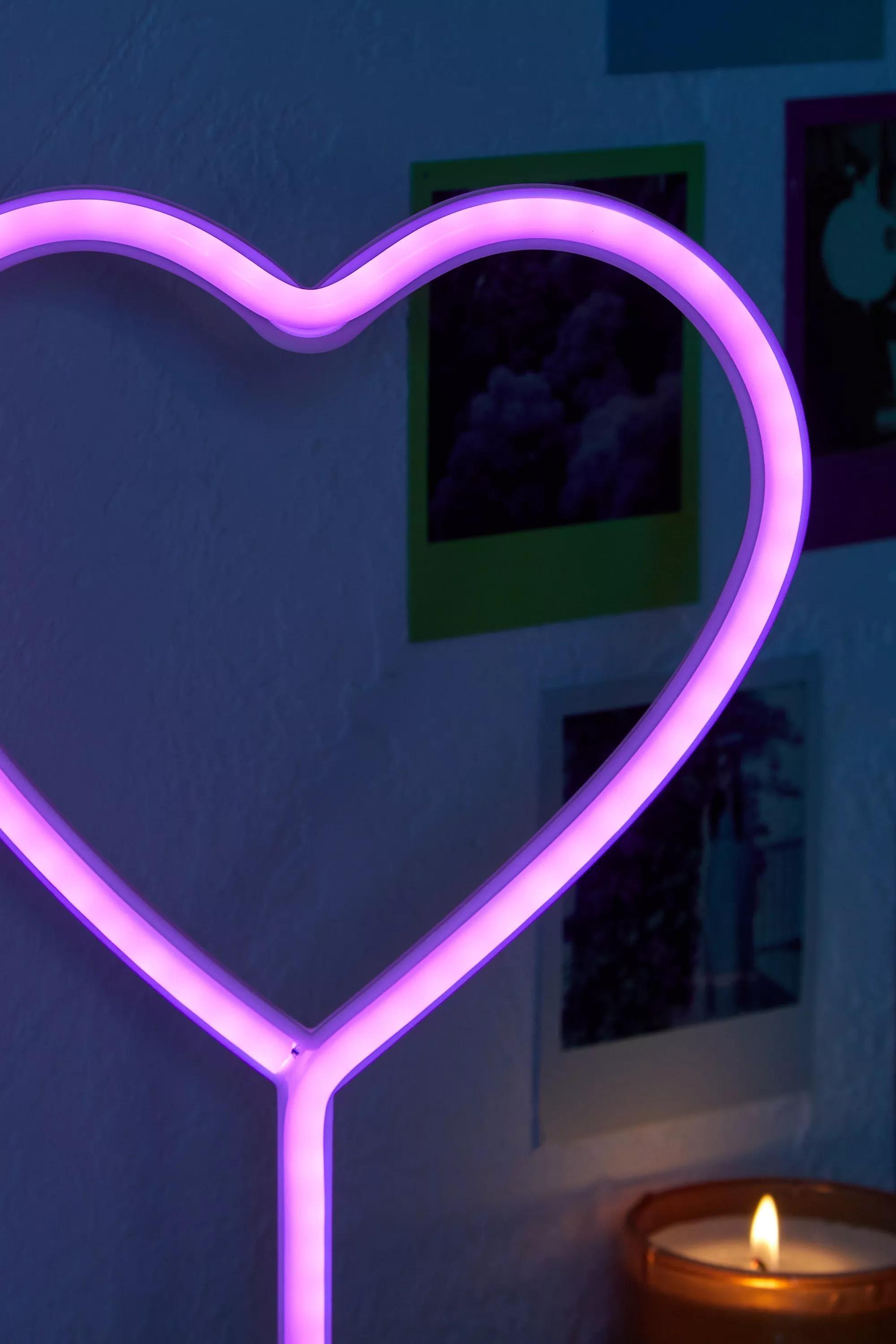 PINK Mini Heart LED Light Sign, , large image number 3