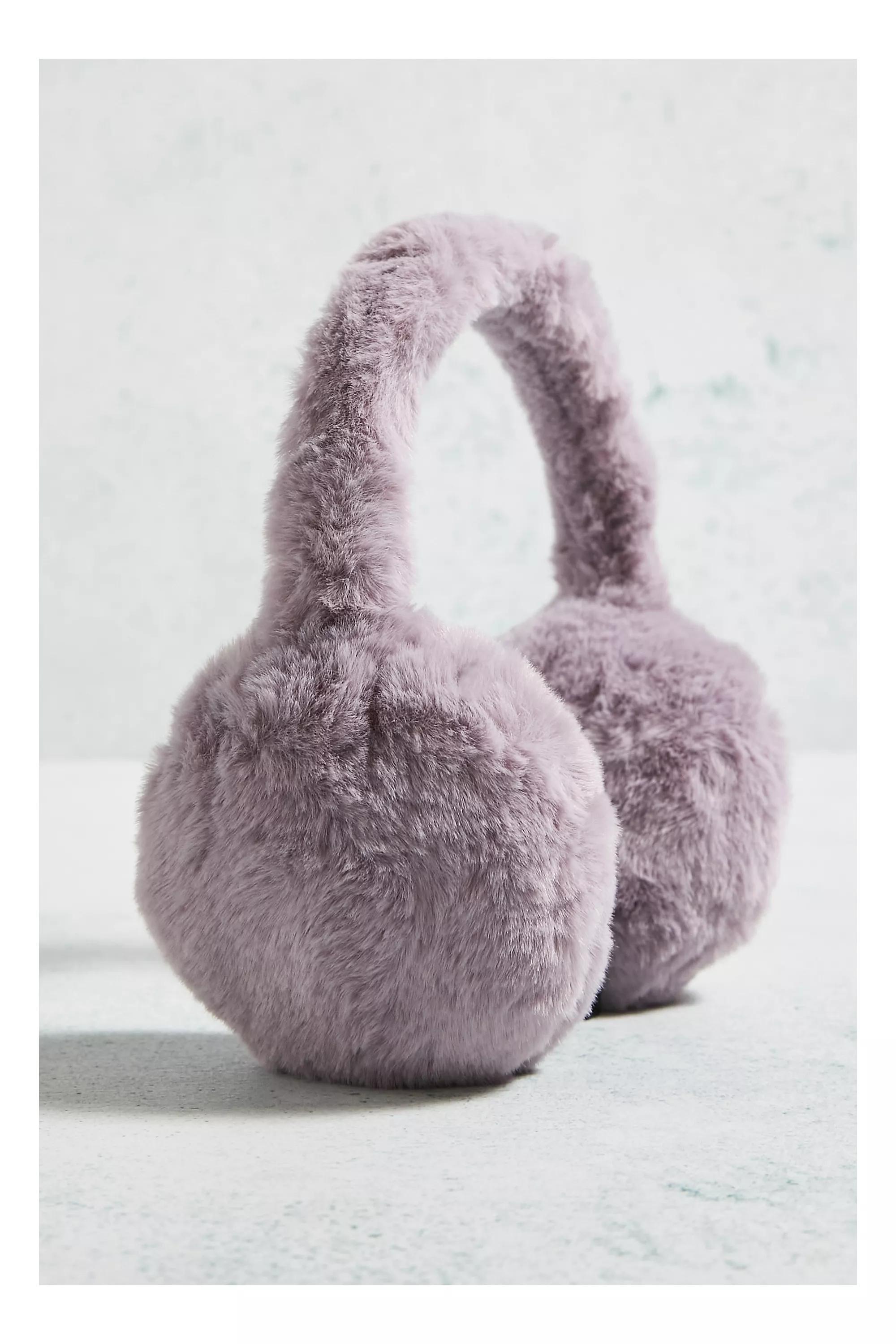 Lilac Uo Adjustable All-Over Faux Fur Ear Muffs, , large image number 1