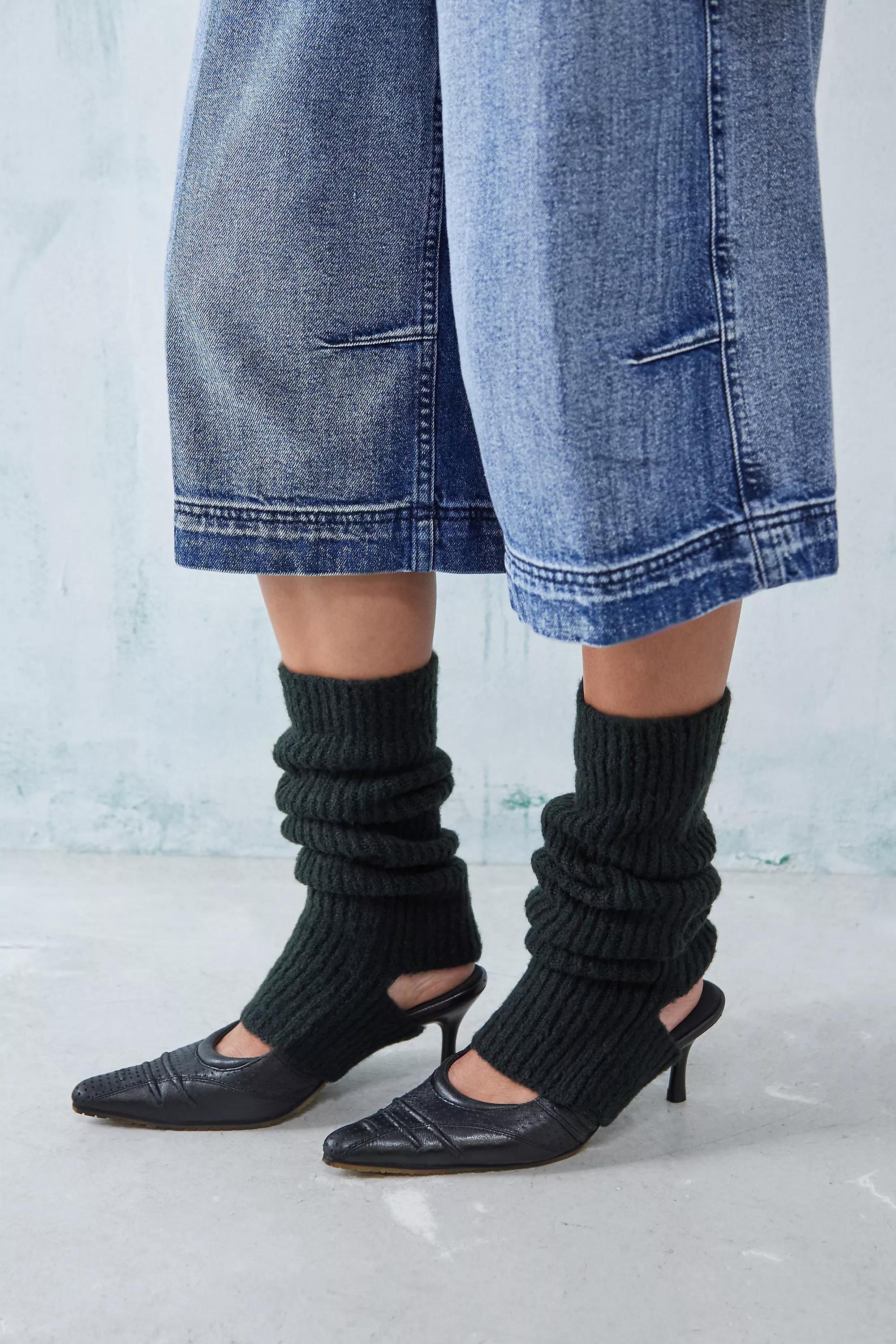 Black OFU Stirrup Leg Warmers, , large image number 1