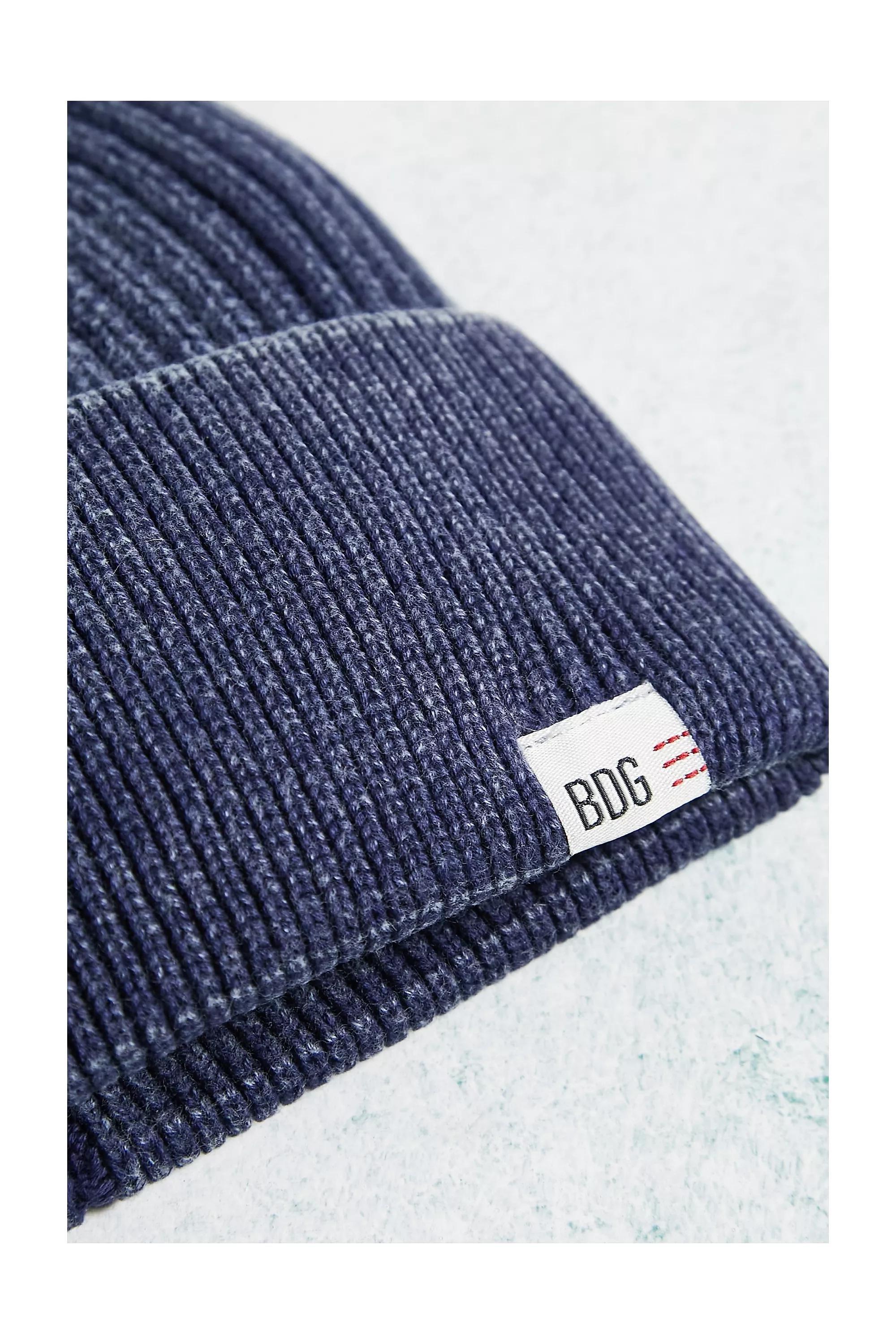 Blue Uo-76 Acid Wash Beanie, , large image number 1